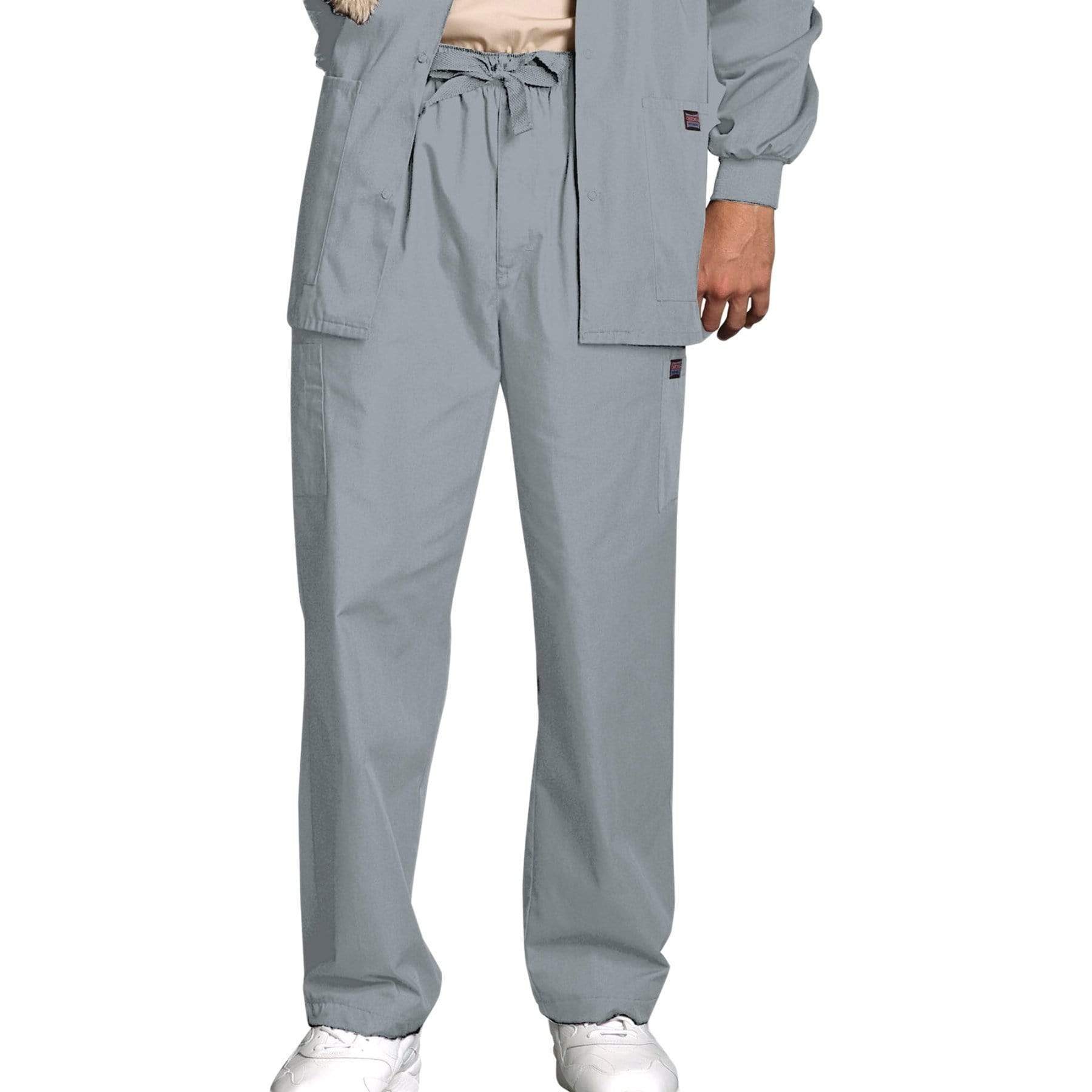 Cherokee Scrubs Pants 2XL / Regular Length Cherokee Workwear 4000 Scrubs Pants Mens Drawstring Cargo Grey