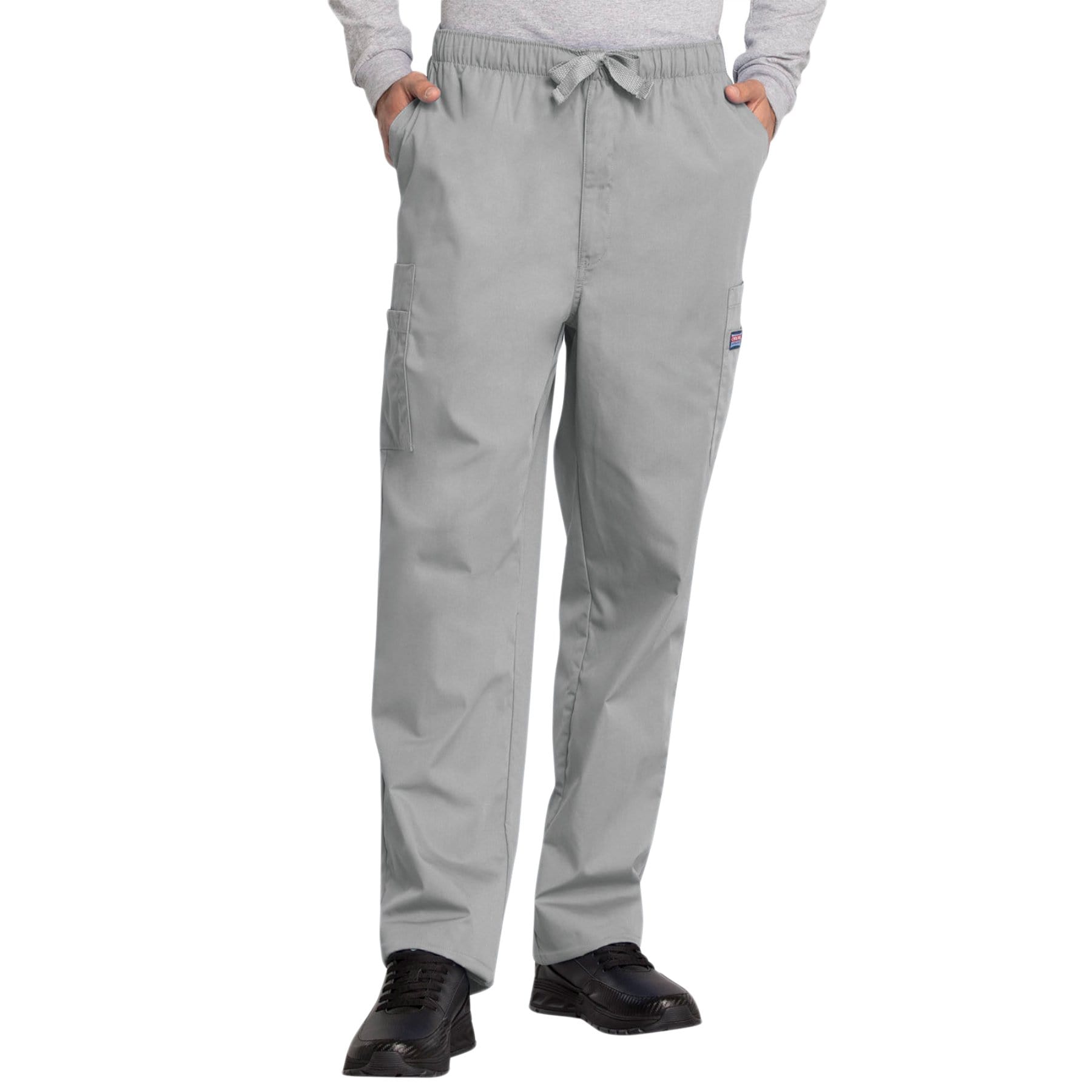Cherokee Scrubs Pants Cherokee Workwear 4000 Scrubs Pants Mens Drawstring Cargo Grey