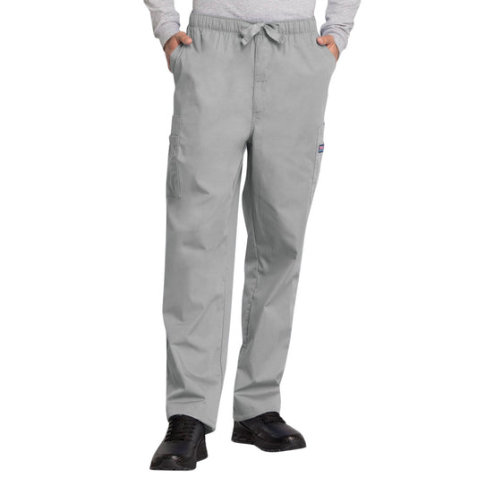 Cherokee Scrubs Pants Cherokee Workwear 4000 Scrubs Pants Mens Drawstring Cargo Grey
