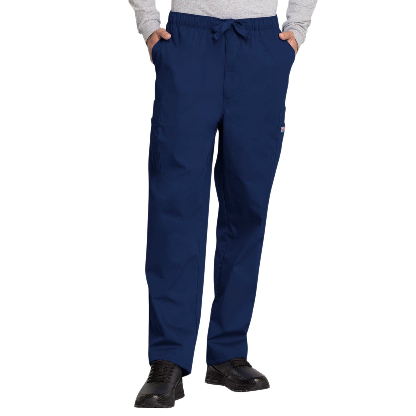 Cherokee Scrubs Pants Cherokee Workwear 4000 Scrubs Pants Mens Drawstring Cargo Navy