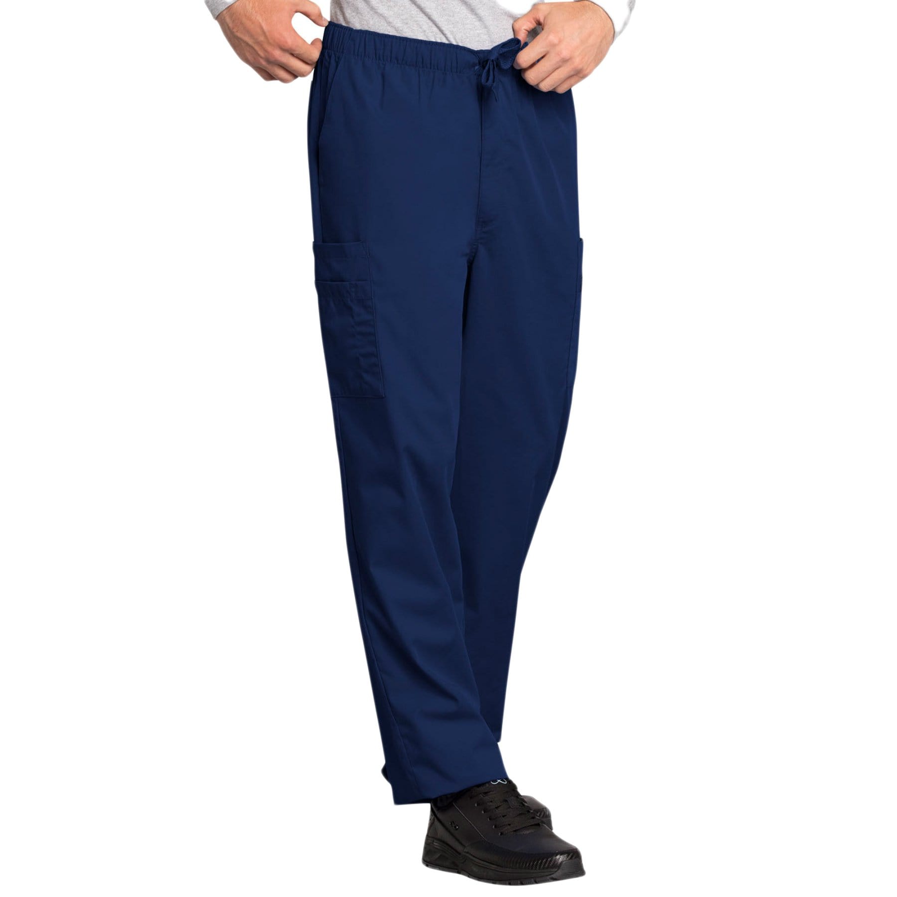 Cherokee Scrubs Pants Cherokee Workwear 4000 Scrubs Pants Mens Drawstring Cargo Navy