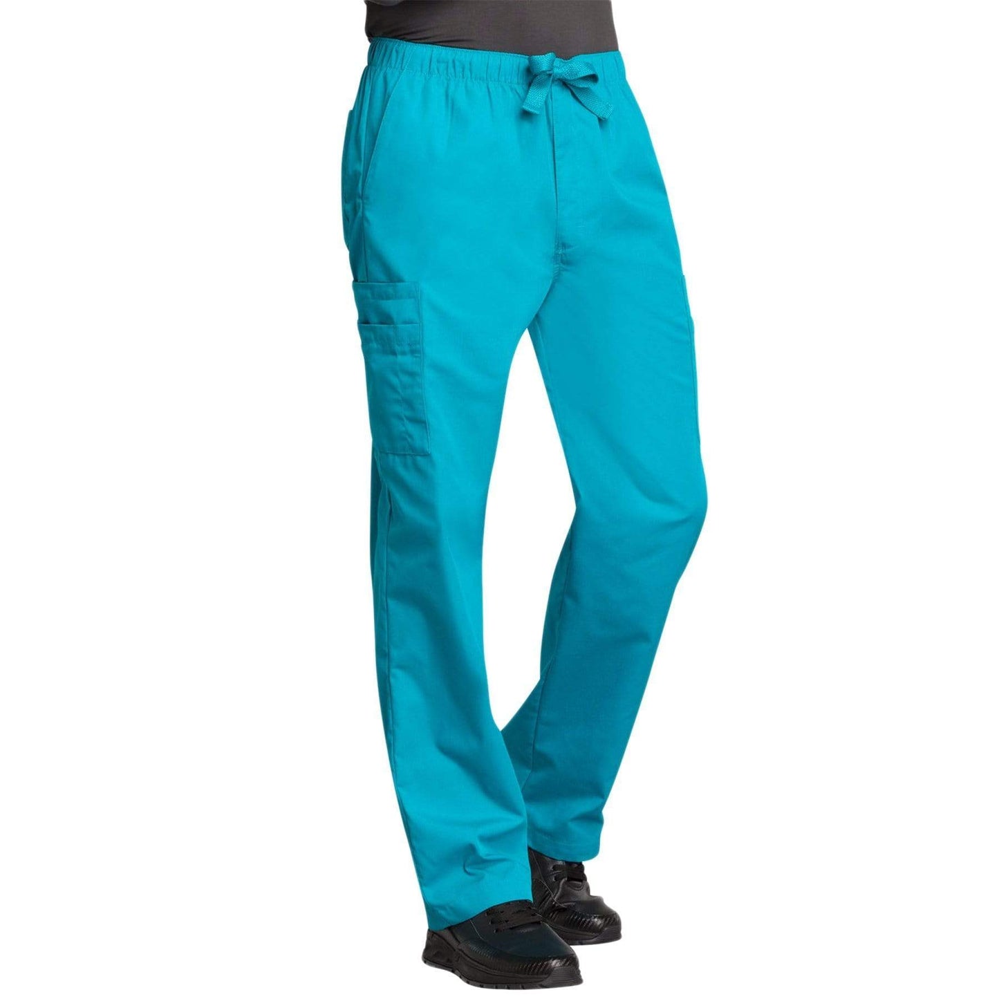 Cherokee Scrubs Pants Cherokee Workwear 4000 Scrubs Pants Mens Drawstring Cargo Teal Blue