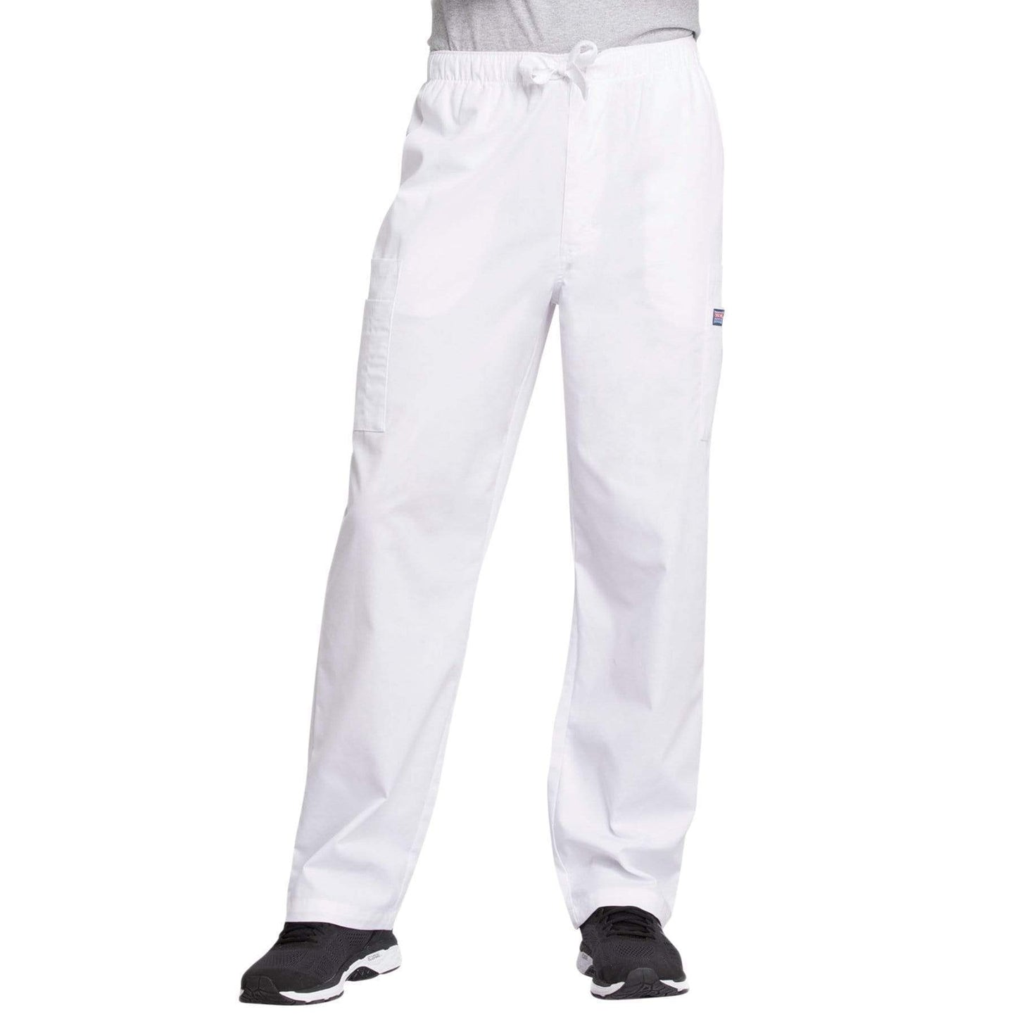 Cherokee Scrubs Pants 2XL / Regular Length Cherokee Workwear 4000 Scrubs Pants Mens Drawstring Cargo White