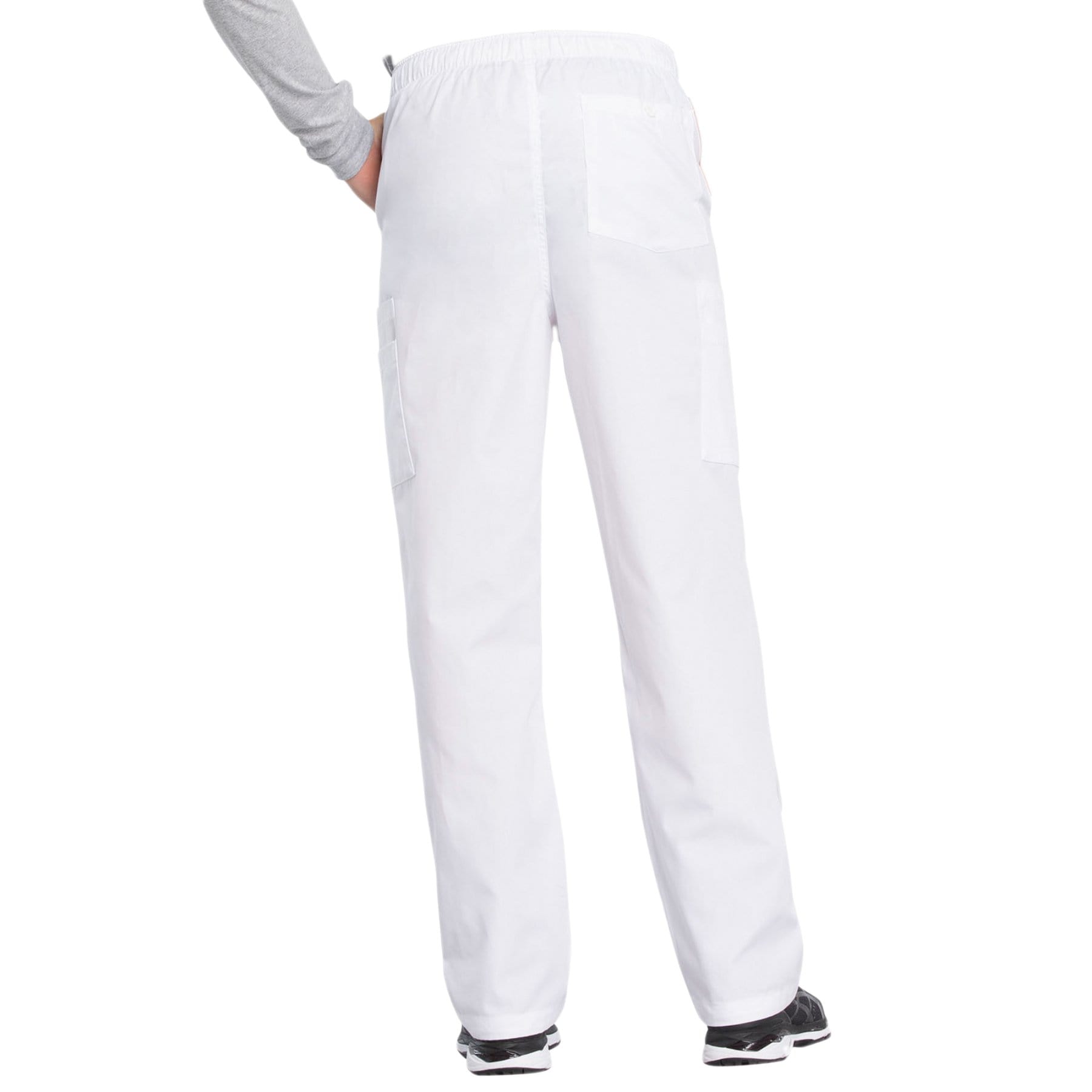 Cherokee Scrubs Pants Cherokee Workwear 4000 Scrubs Pants Mens Drawstring Cargo White