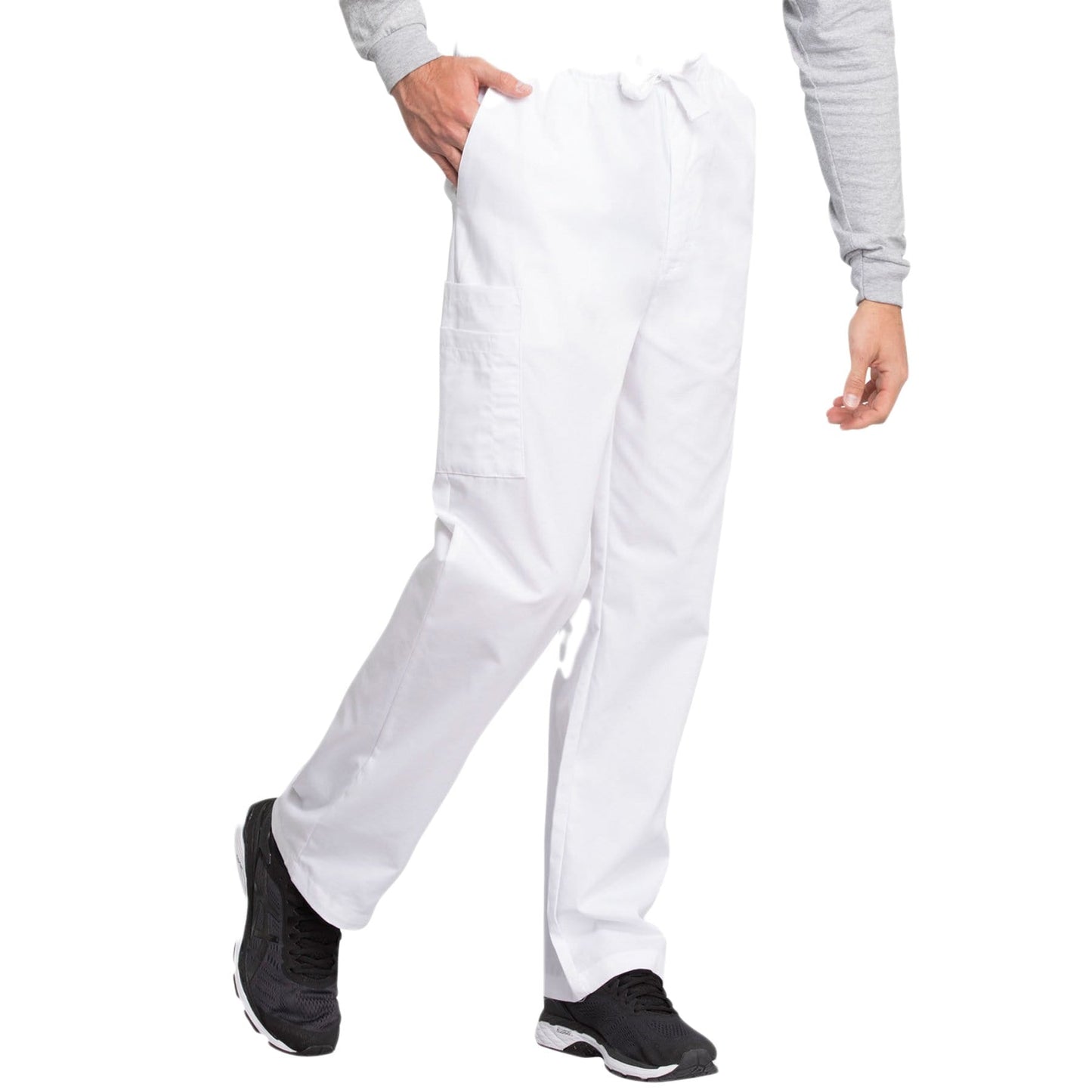 Cherokee Scrubs Pants Cherokee Workwear 4000 Scrubs Pants Mens Drawstring Cargo White