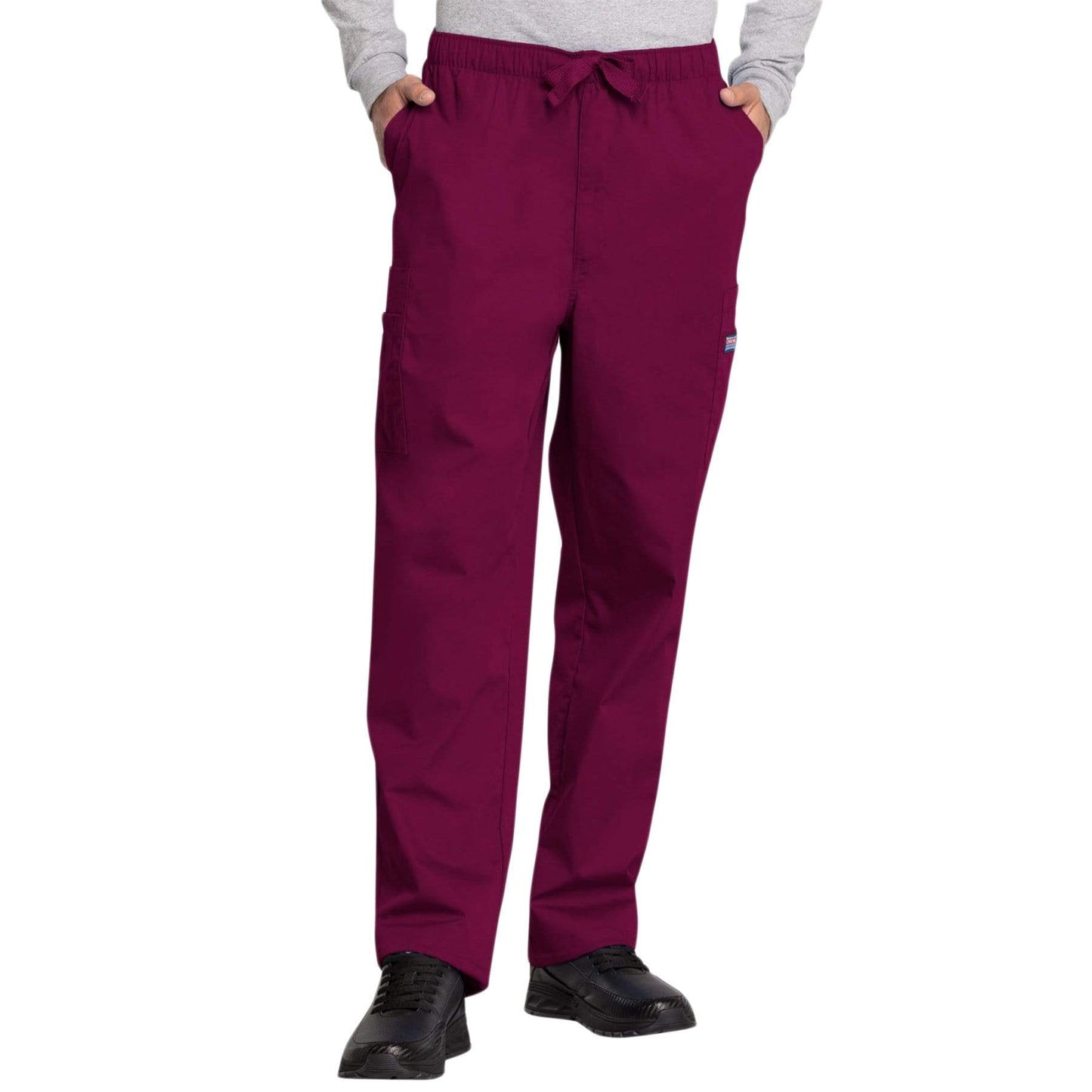 Cherokee Scrubs Pants Cherokee Workwear 4000 Scrubs Pants Mens Drawstring Cargo Wine