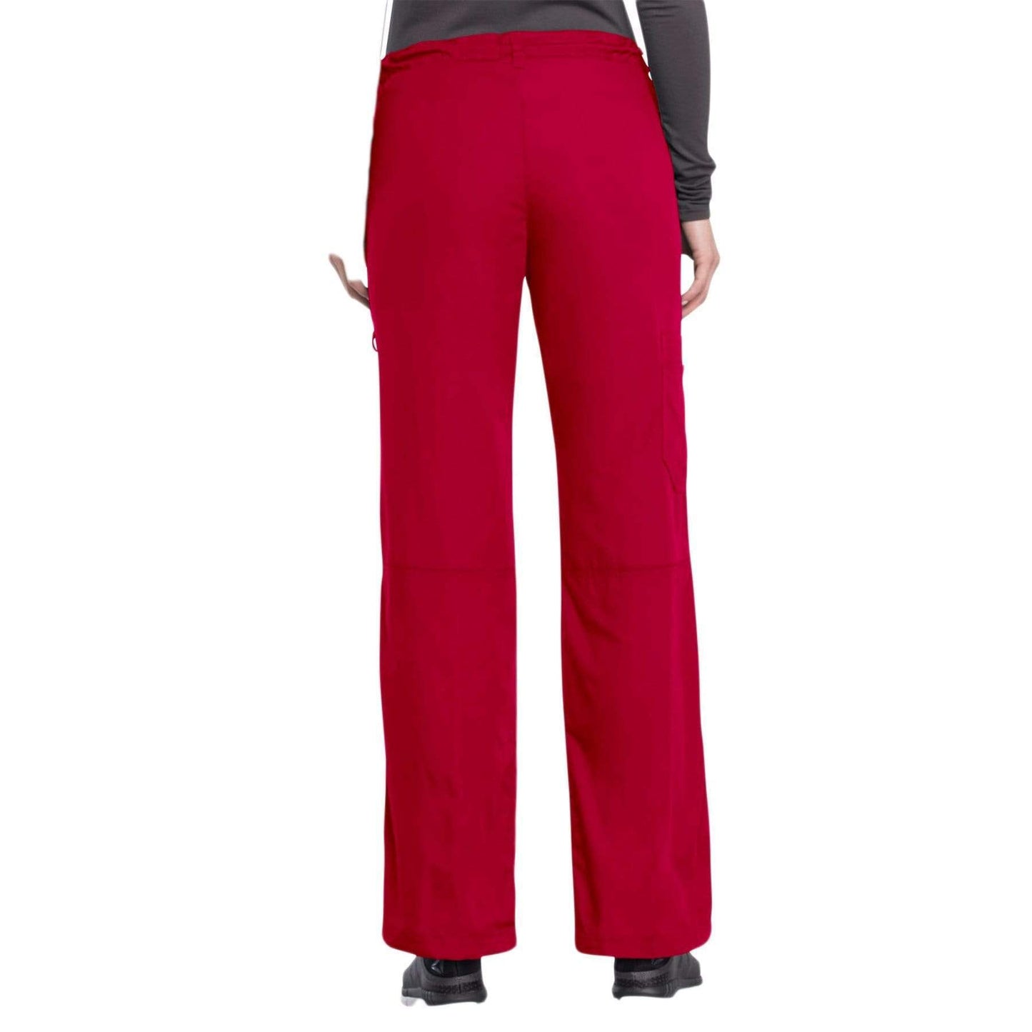 Cherokee Scrubs Pants Cherokee Workwear 4020 Scrubs Pants Womens Low Rise Drawstring Cargo Red