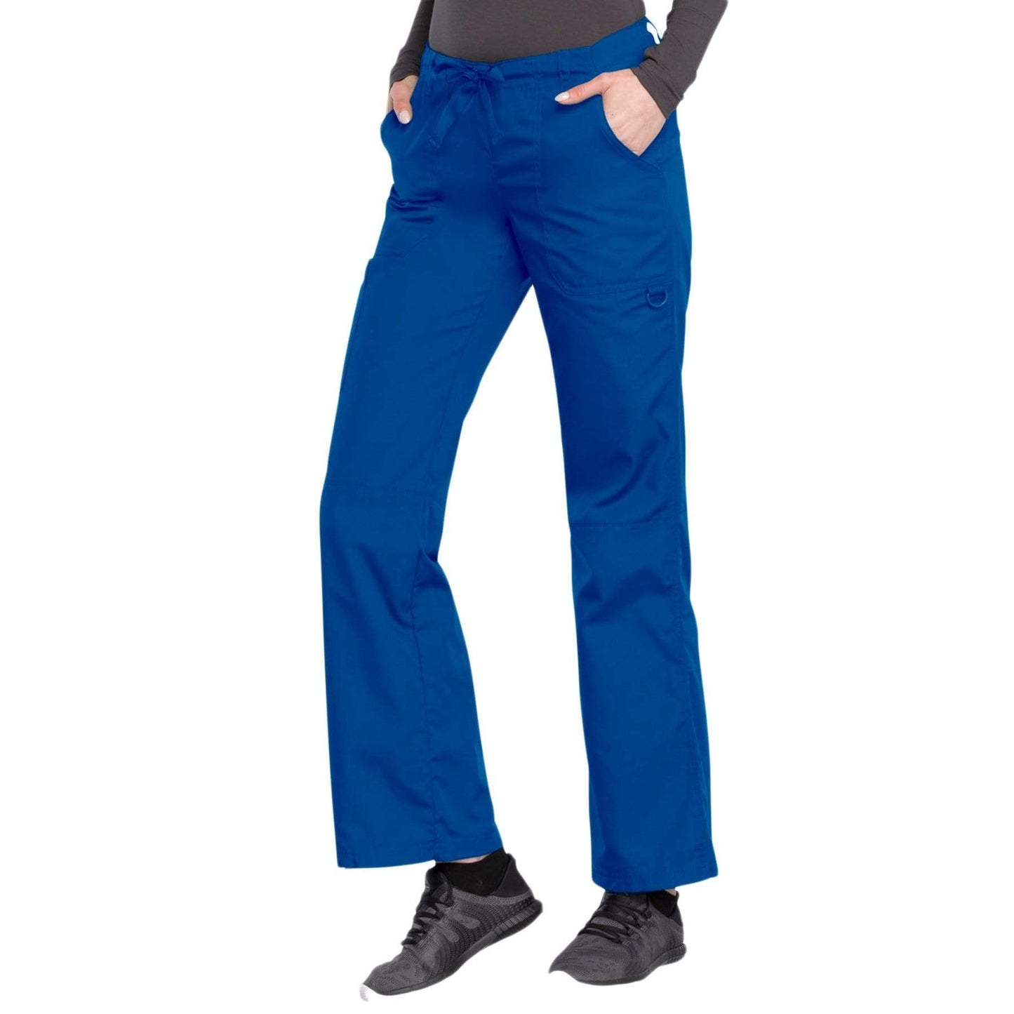 Cherokee Scrubs Pants Cherokee Workwear 4020 Scrubs Pants Womens Low Rise Drawstring Cargo Royal