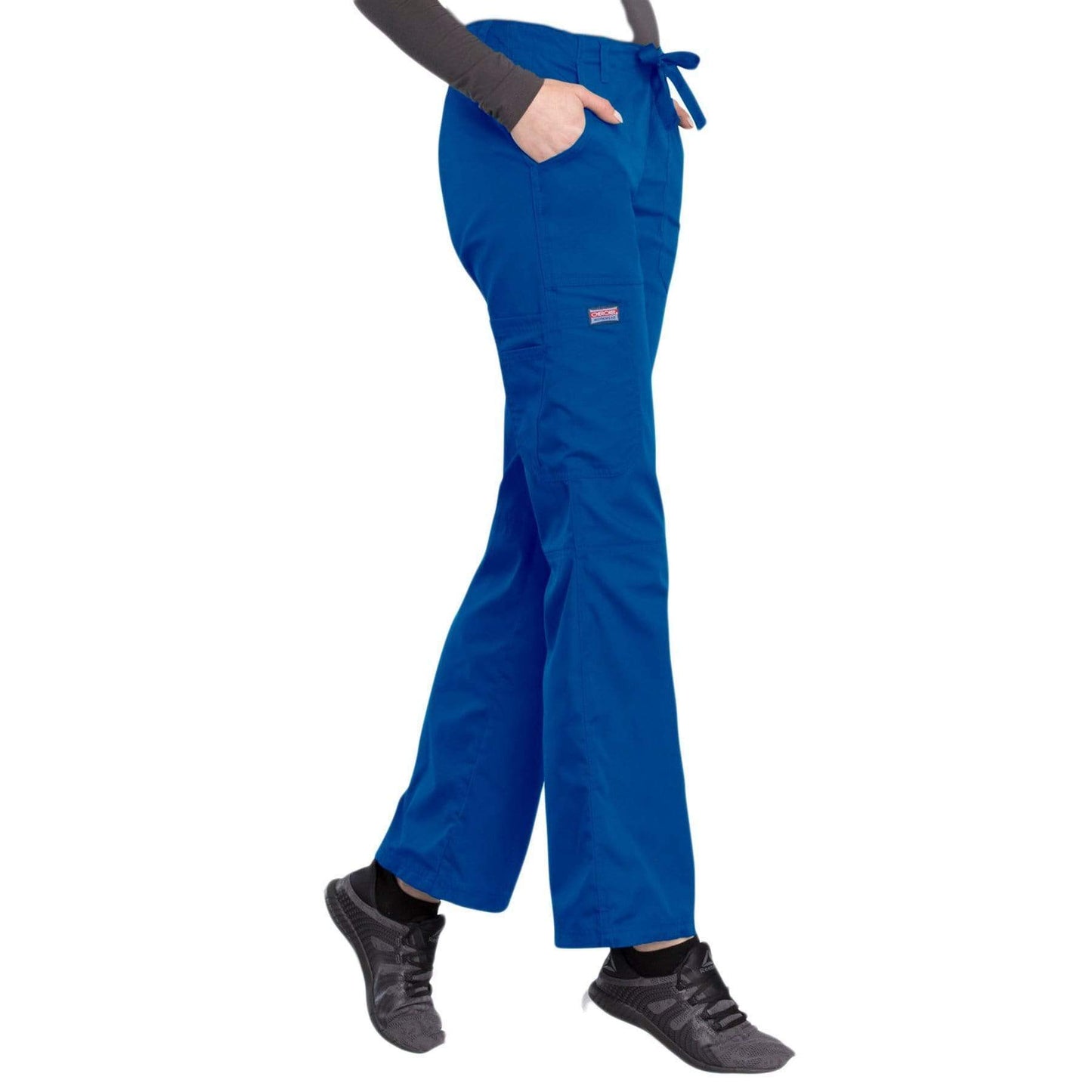 Cherokee Scrubs Pants Cherokee Workwear 4020 Scrubs Pants Womens Low Rise Drawstring Cargo Royal