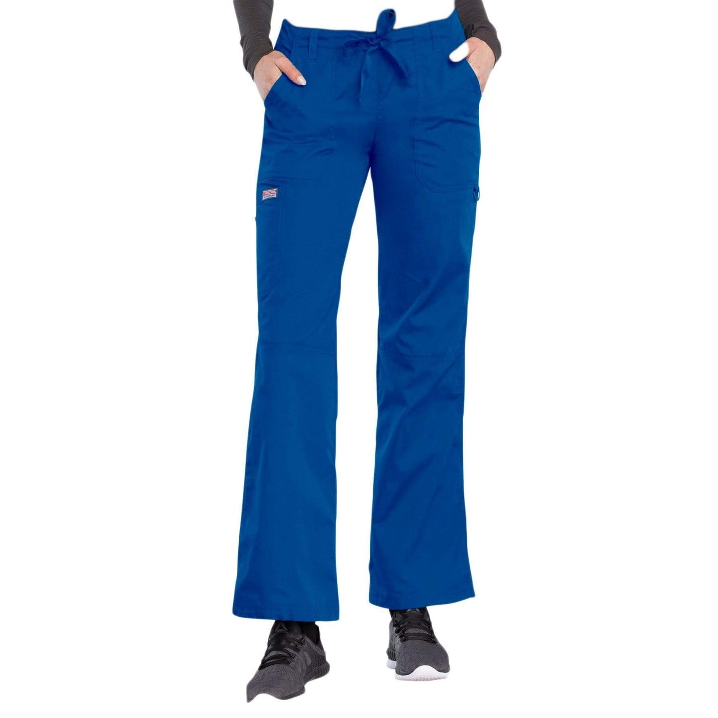 Cherokee Scrubs Pants Cherokee Workwear 4020 Scrubs Pants Womens Low Rise Drawstring Cargo Royal