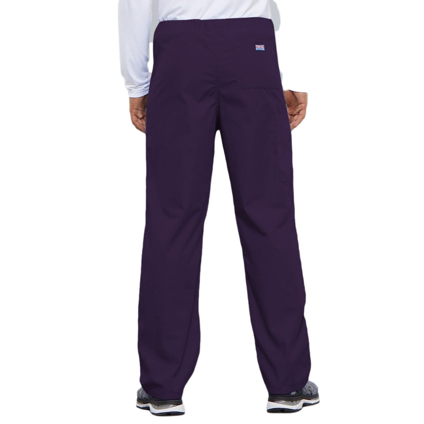 Cherokee Workwear 4100 Scrubs Pants Unisex Drawstring Cargo Eggplant