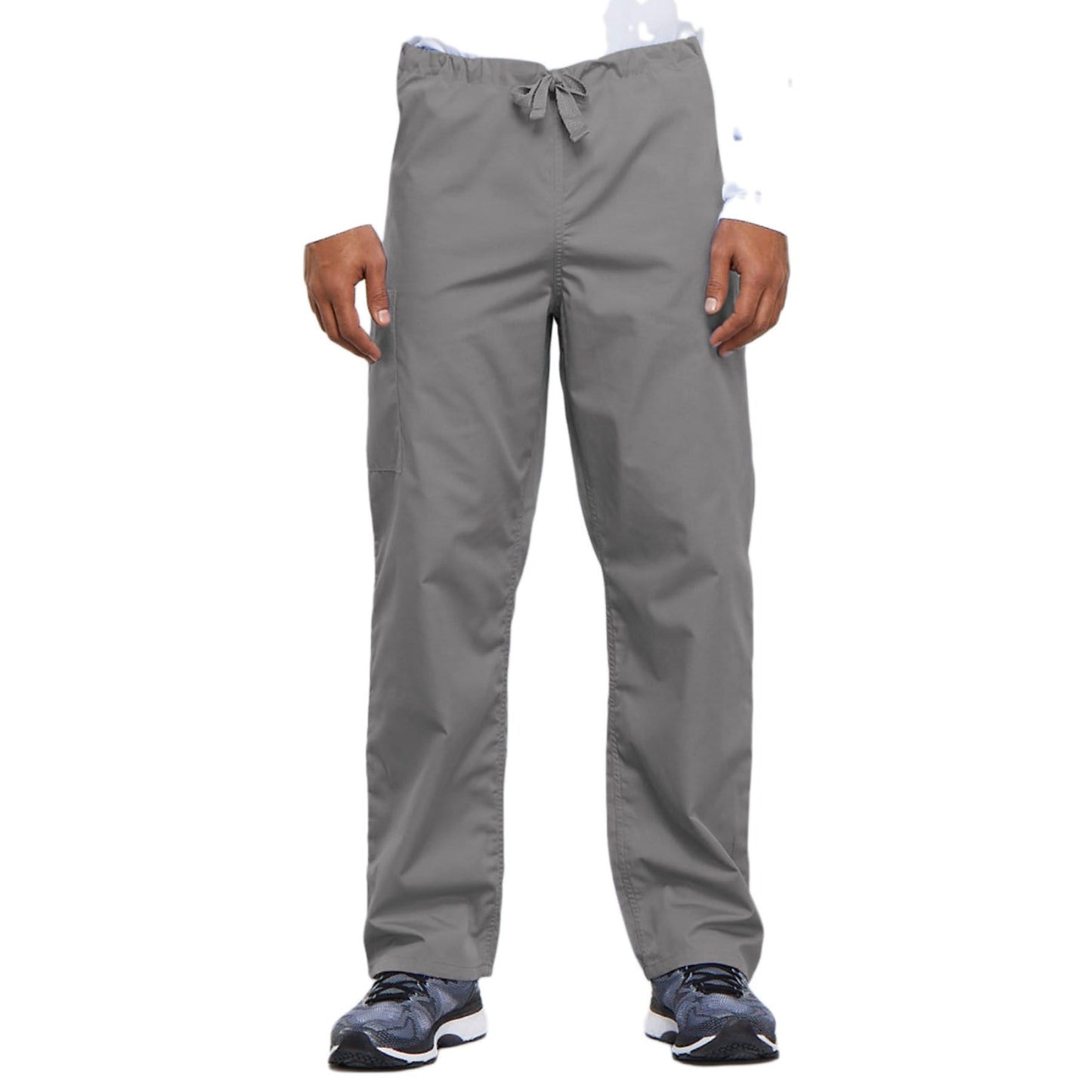 Cherokee Workwear 4100 Scrubs Pants Unisex Drawstring Cargo Grey