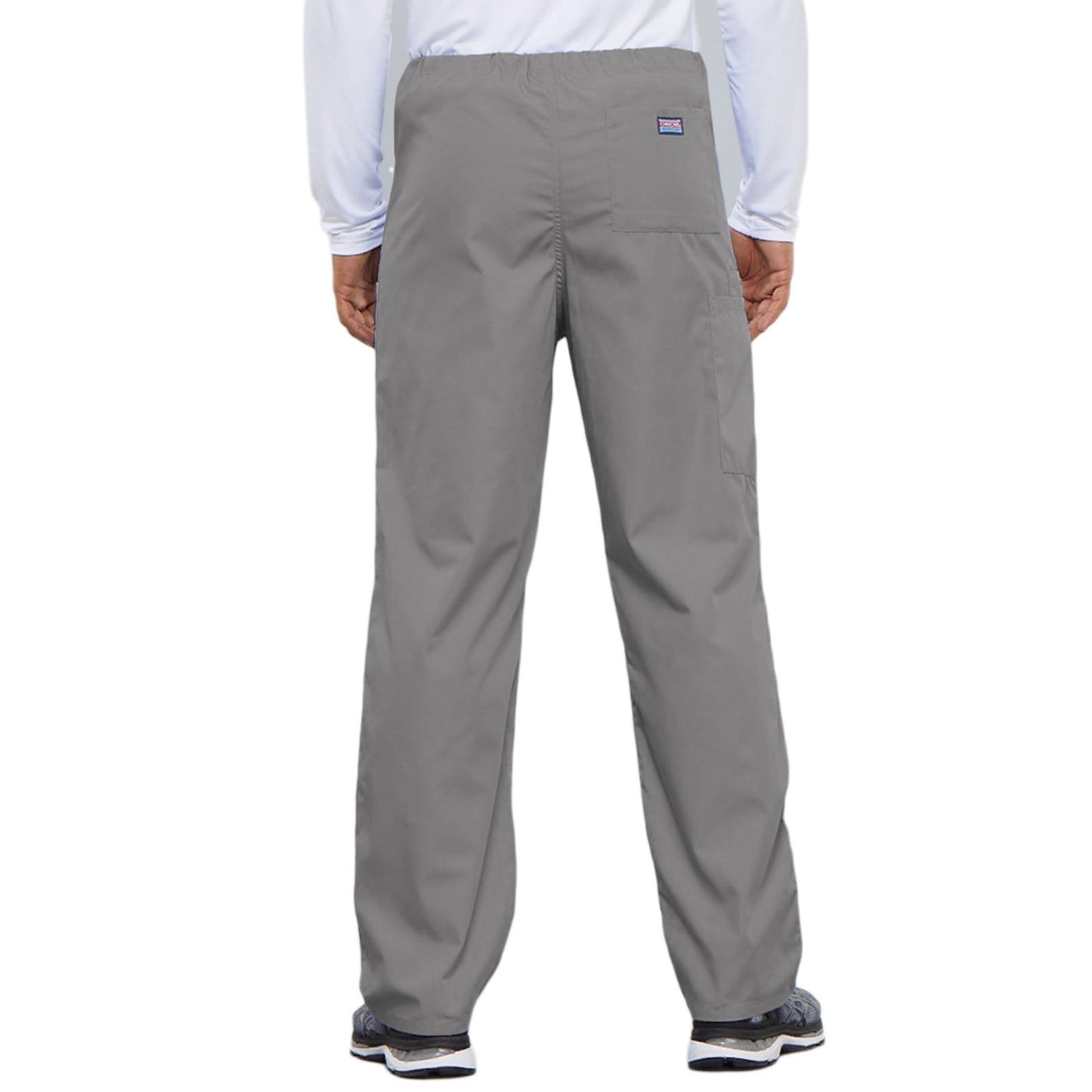 Cherokee Workwear 4100 Scrubs Pants Unisex Drawstring Cargo Grey