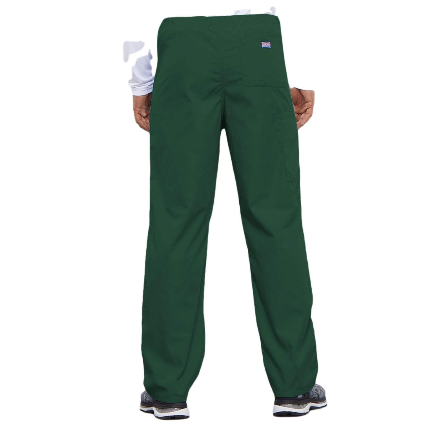 Cherokee Workwear 4100 Scrubs Pants Unisex Drawstring Cargo Hunter Green