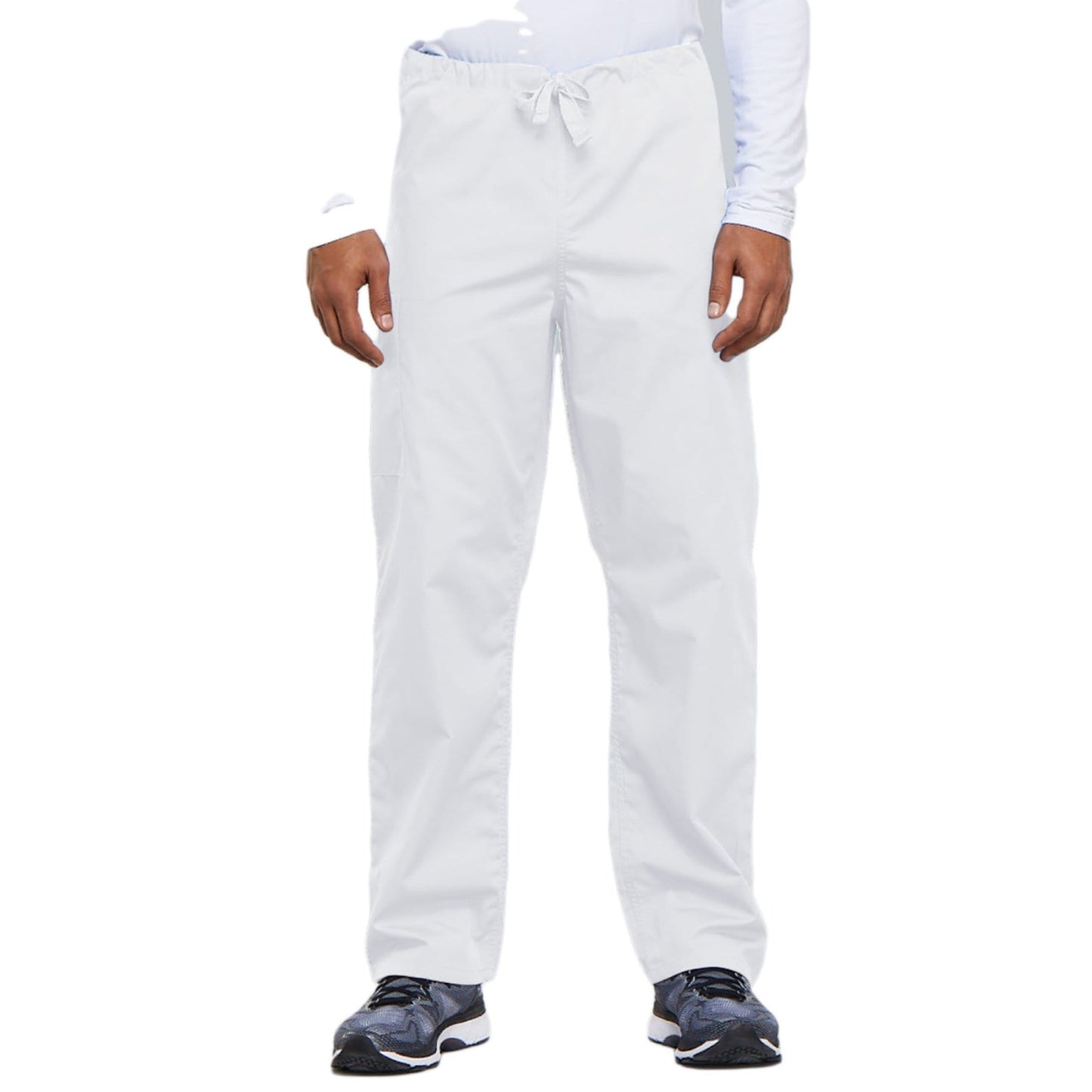 Cherokee Workwear 4100 Scrubs Pants Unisex Drawstring Cargo White