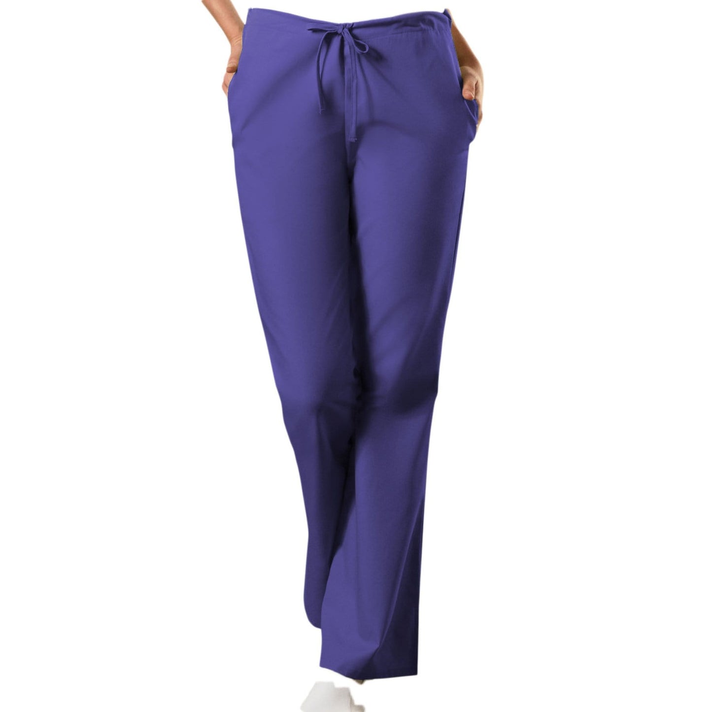 Cherokee Scrubs Pants Cherokee Workwear 4101 Scrubs Pants Womens Natural Rise Flare Leg Drawstring Grape