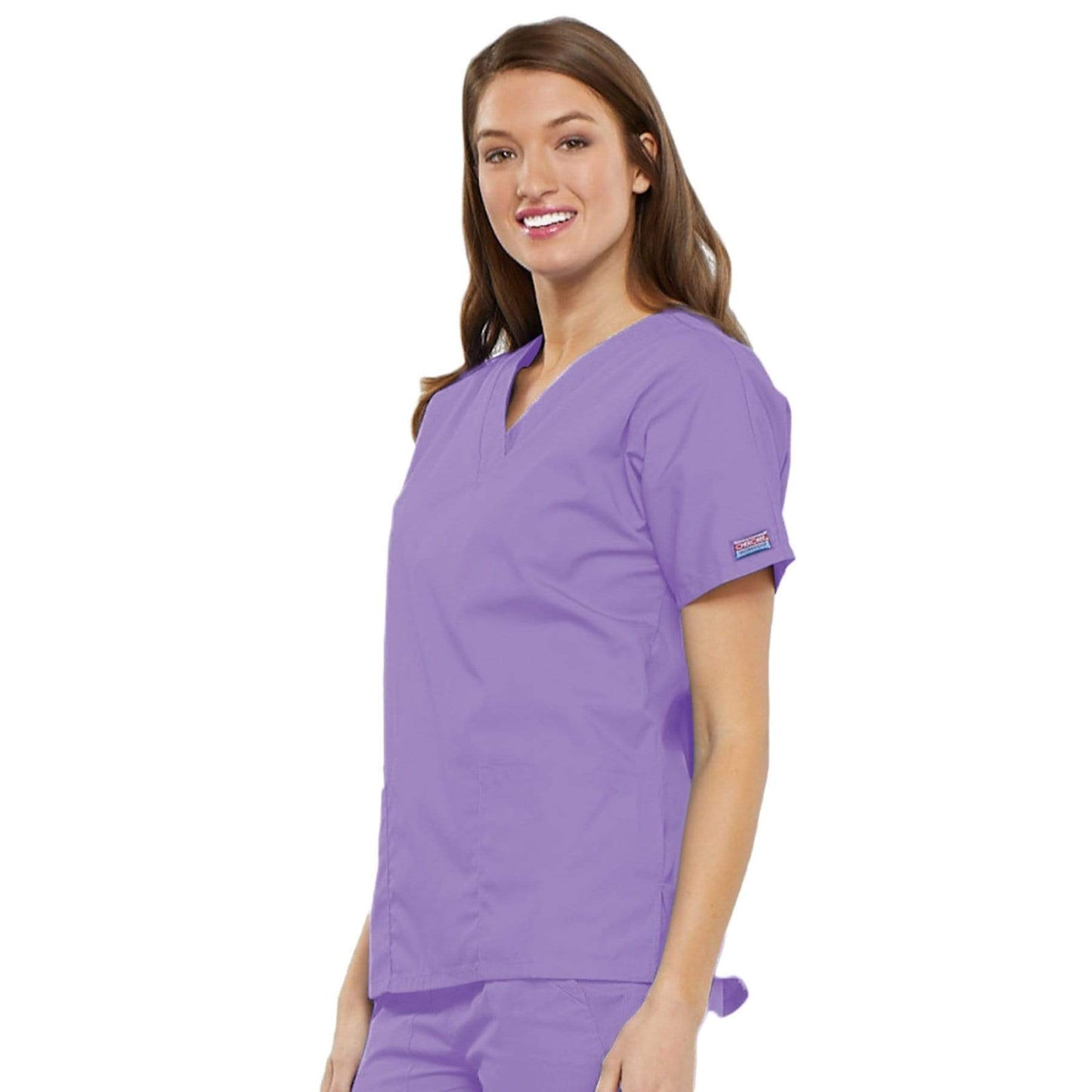 Cherokee Scrubs Top Cherokee Workwear 4700 Scrubs Top Womens V-Neck Orchid
