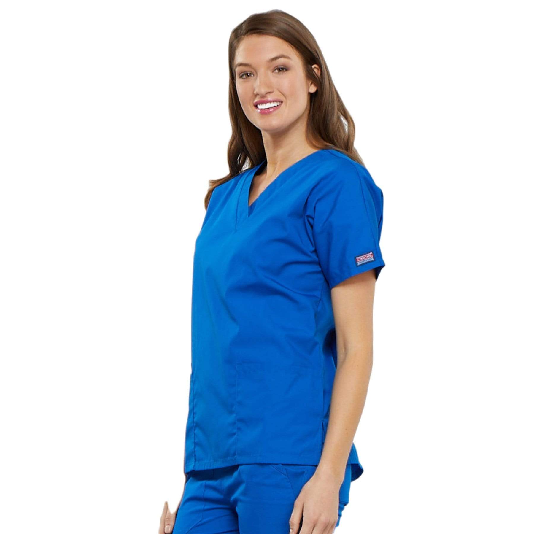Cherokee Scrubs Top Cherokee Workwear 4700 Scrubs Top Womens V-Neck Royal