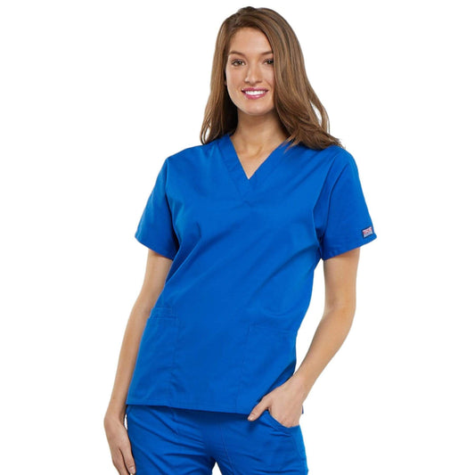 Cherokee Scrubs Top Cherokee Workwear 4700 Scrubs Top Womens V-Neck Royal