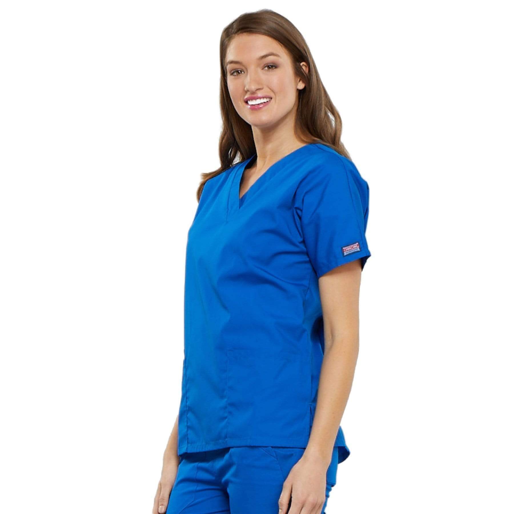 Cherokee Scrubs Top Cherokee Workwear 4700 Scrubs Top Womens V-Neck Royal