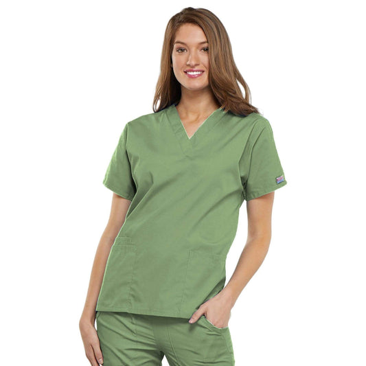 Cherokee Scrubs Top Cherokee Workwear 4700 Scrubs Top Womens V-Neck Sage Green