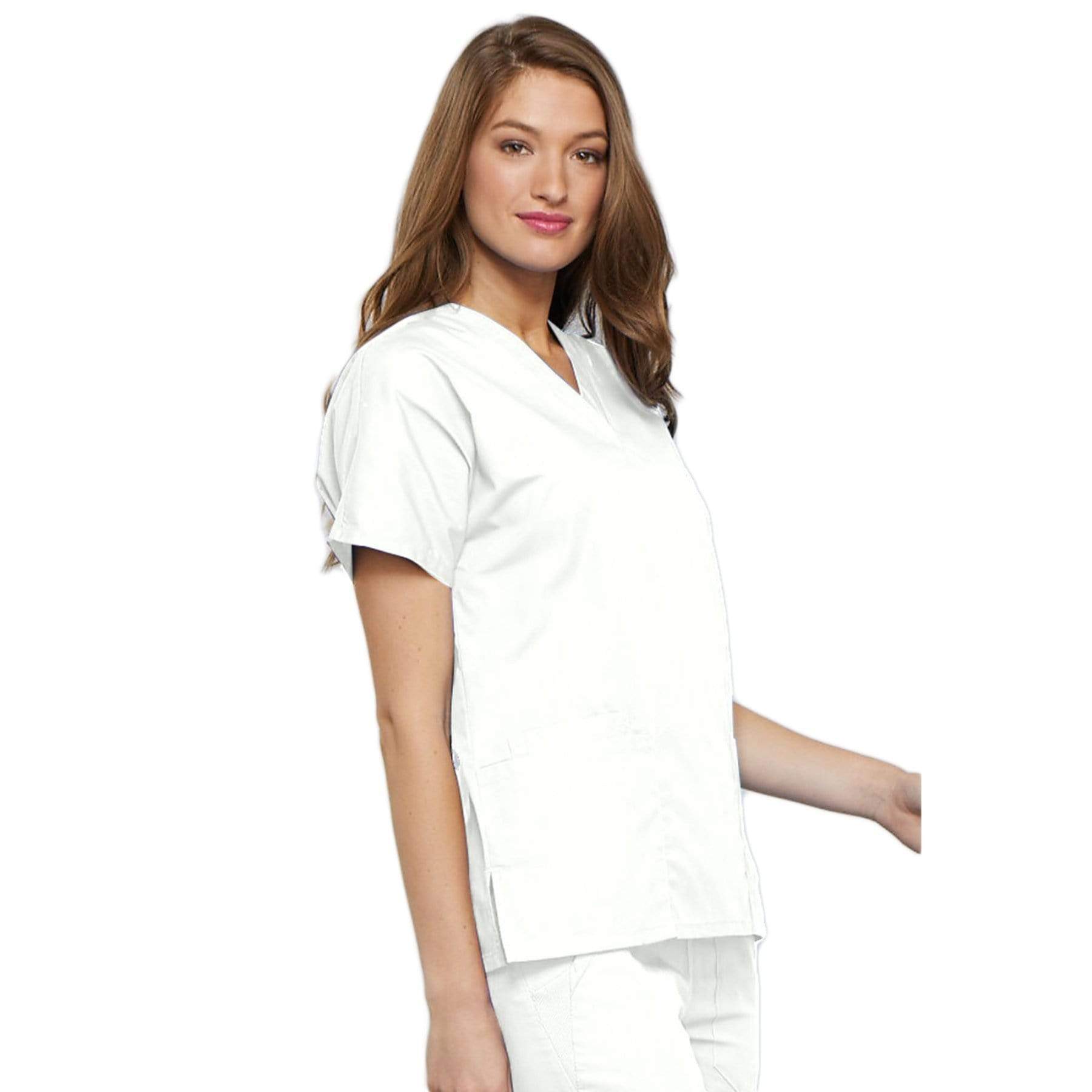 Cherokee Scrubs Top Cherokee Workwear 4700 Scrubs Top Womens V-Neck White