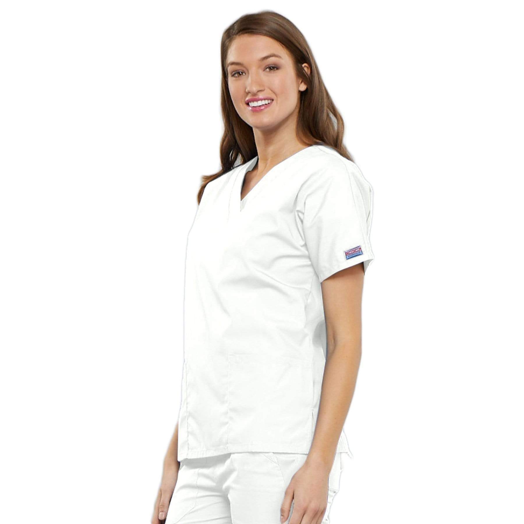 Cherokee Scrubs Top Cherokee Workwear 4700 Scrubs Top Womens V-Neck White