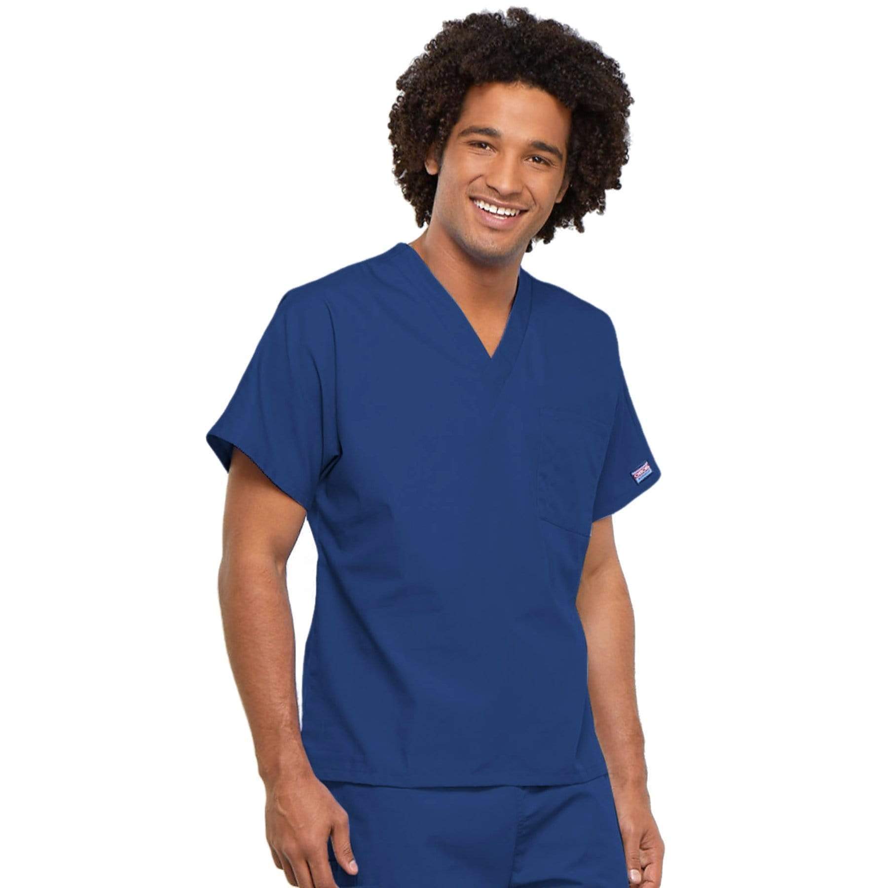 Cherokee Scrubs Top Cherokee Workwear 4777 Scrubs Top Unisex V-Neck Tunic. Galaxy Blue