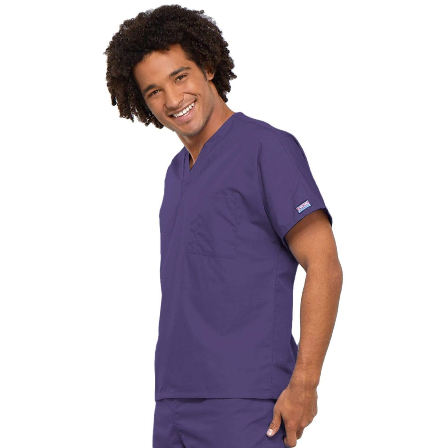 Cherokee Scrubs Top Cherokee Workwear 4777 Scrubs Top Unisex V-Neck Tunic. Grape