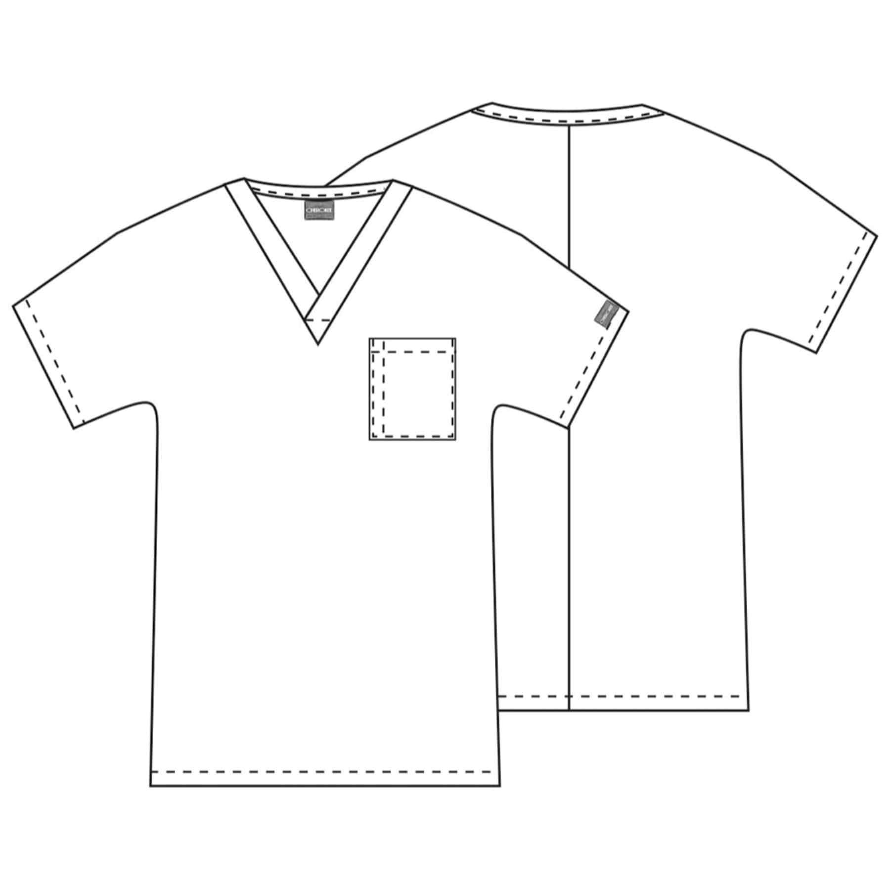 Cherokee Scrubs Top Cherokee Workwear 4777 Scrubs Top Unisex V-Neck Tunic. White