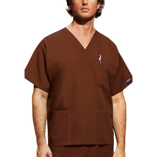Cherokee Workwear 4876 Scrubs Top Unisex Chocolate