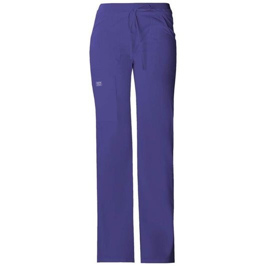 Cherokee Scrubs Pants 2XL / Regular Length Cherokee Workwear Core Stretch 24001 Scrubs Pants Womens Low Rise Drawstring Cargo Grape