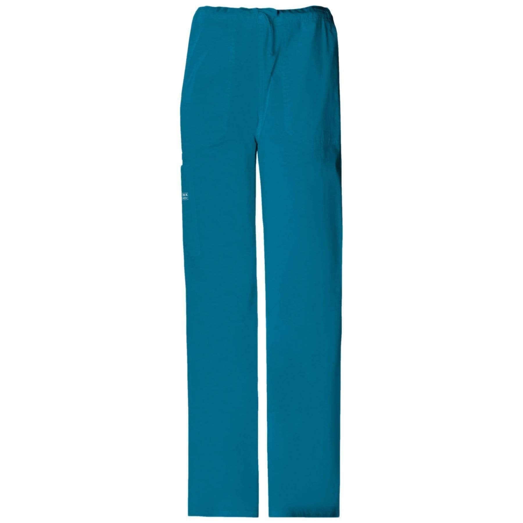 Cherokee Scrubs Pants 2XL / Regular Length Cherokee Workwear Core Stretch 4043 Scrubs Pants Unisex Drawstring Cargo Caribbean Blue
