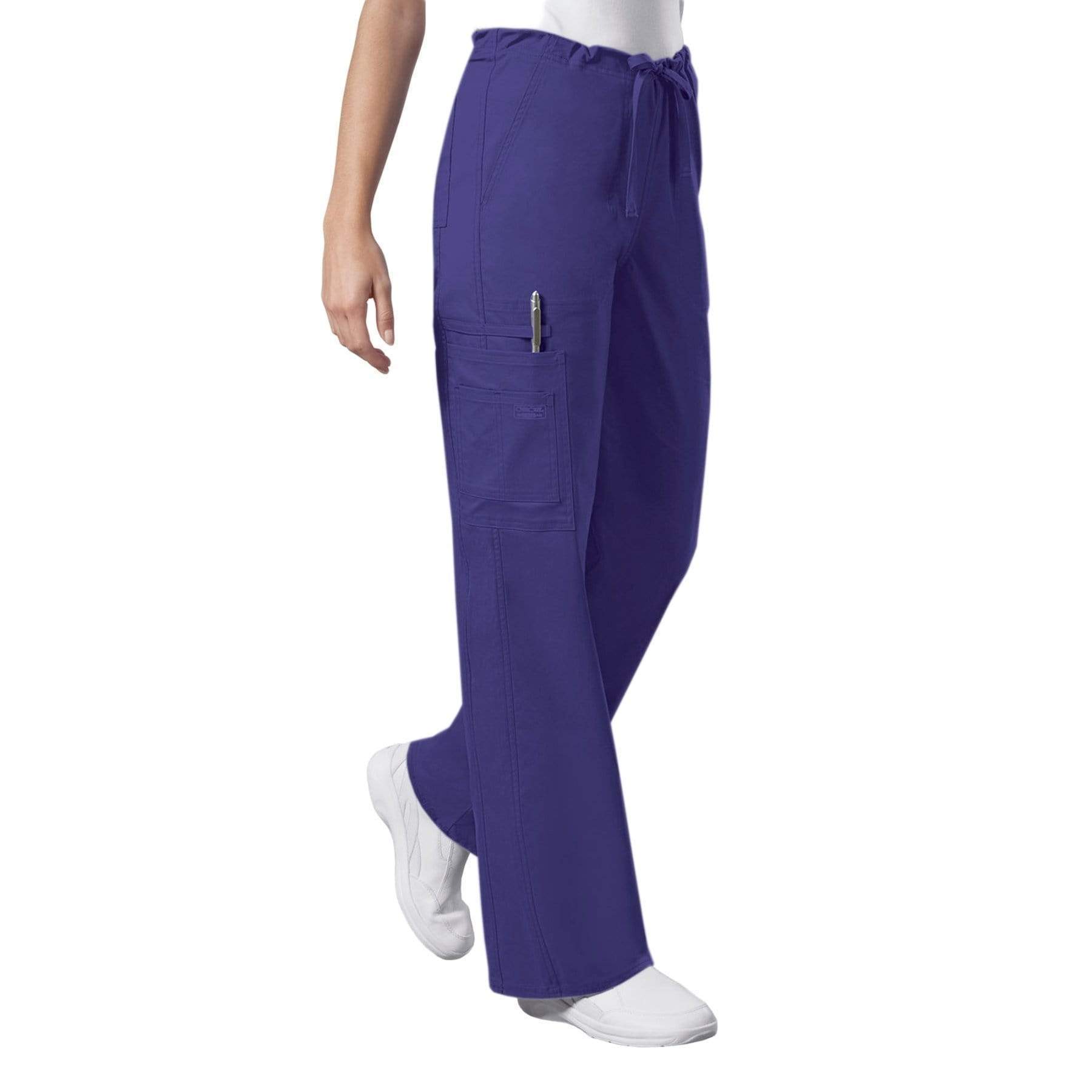 Cherokee Scrubs Pants 2XL / Regular Length Cherokee Workwear Core Stretch 4043 Scrubs Pants Unisex Drawstring Cargo Grape