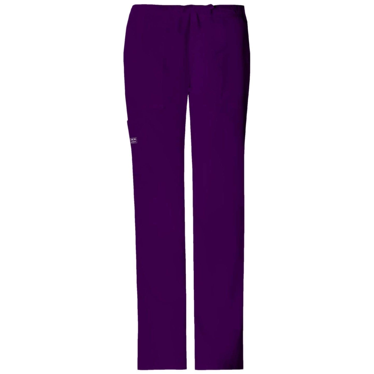 Cherokee Scrubs Pants 2XL / Regular Length Cherokee Workwear Core Stretch 4044 Scrubs Pants Womens Mid Rise Drawstring Cargo Eggplant