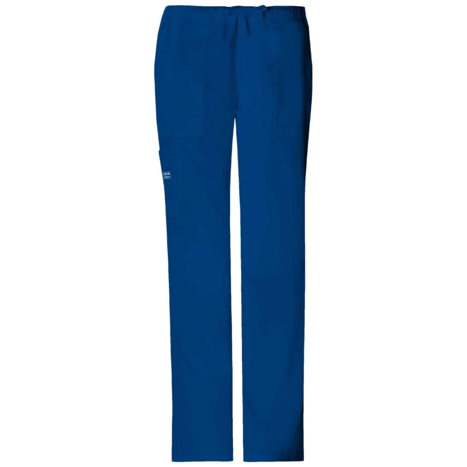 Cherokee Scrubs Pants 2XL / Regular Length Cherokee Workwear Core Stretch 4044 Scrubs Pants Womens Mid Rise Drawstring Cargo Galaxy Blue