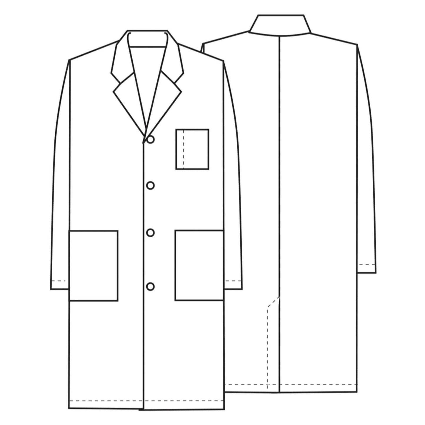 Cherokee Lab Coats 4XL Cherokee Workwear Professionals 1346 Lab Coat Unisex 40" White