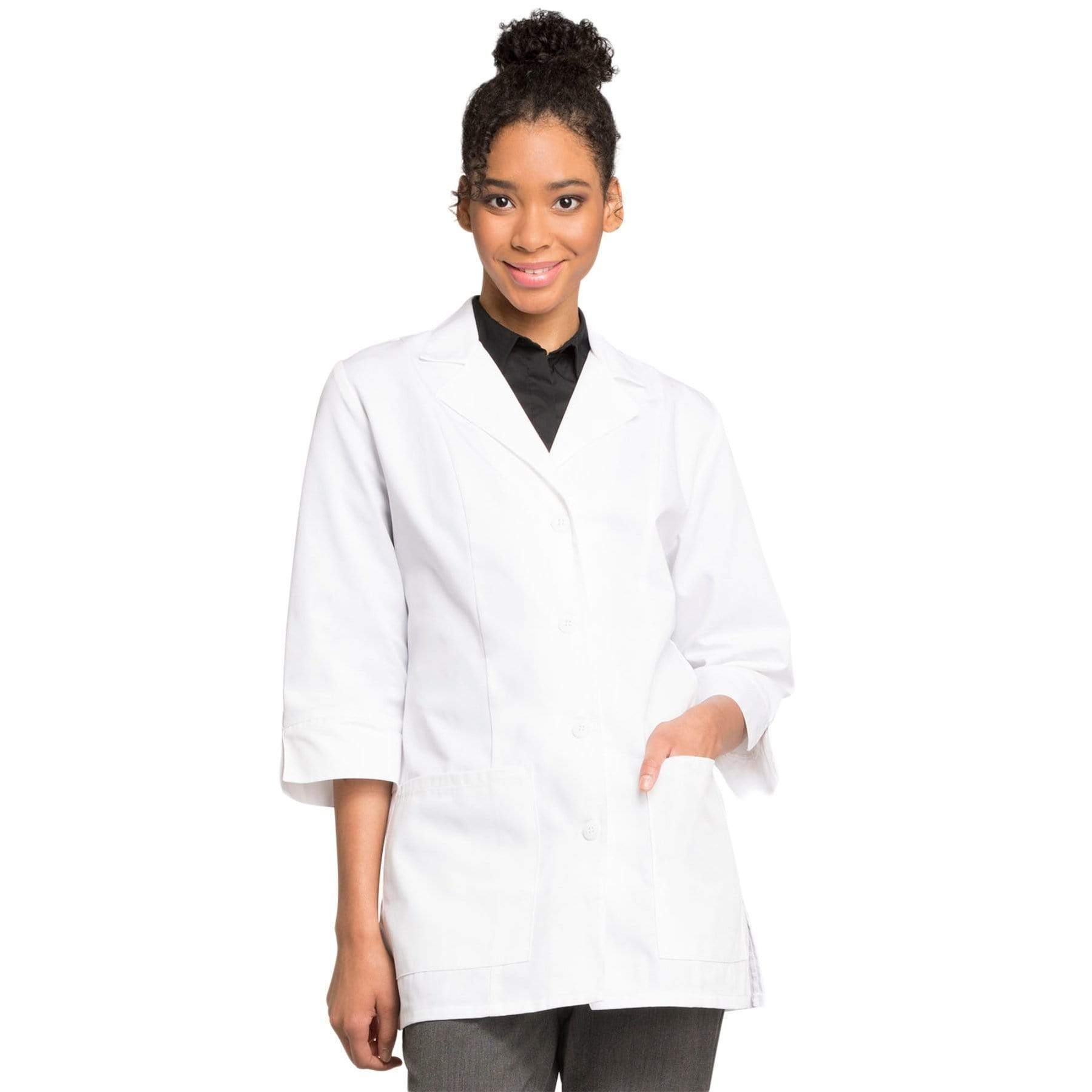 Cherokee Lab Coats 2XL Cherokee Workwear Professionals 1470 Lab Coat Womens 30" 3/4 Sleeve White