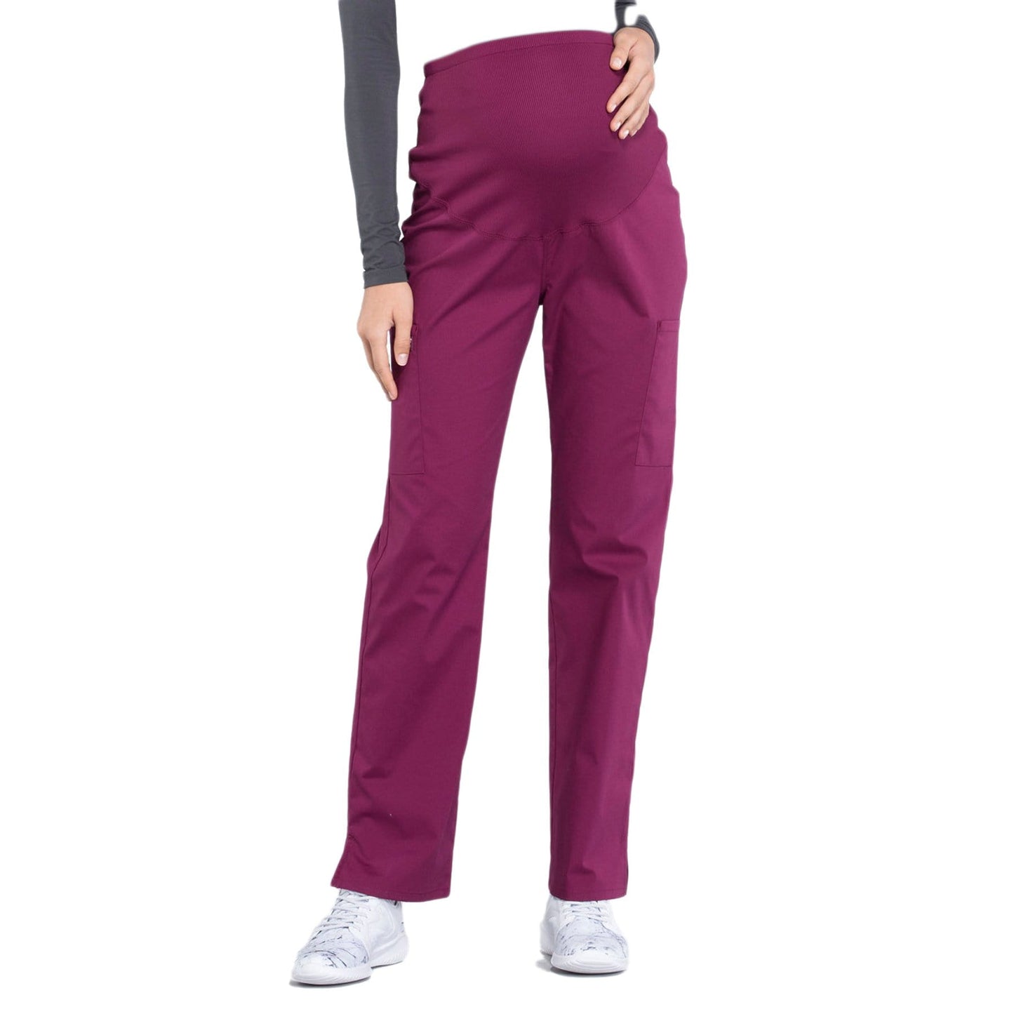 Cherokee Workwear Professionals Maternity WW220 Scrubs Pant Women Wine