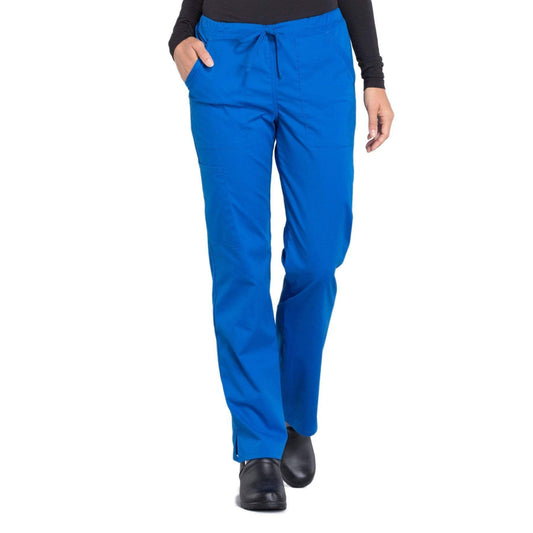Cherokee Scrubs Pants 2XL / Regular Length Cherokee Workwear Professionals WW160 Scrubs Pants Womens Mid Rise Straight Leg Drawstring Royal