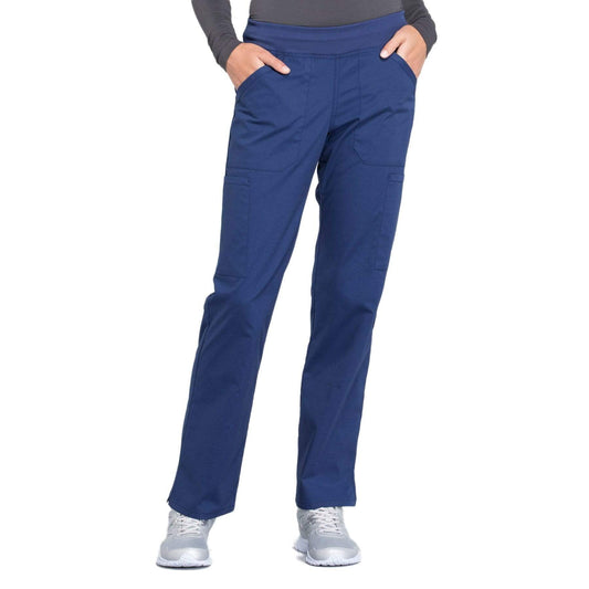 Cherokee Scrubs Pants 2XL / Regular Length Cherokee Workwear Professionals WW170 Scrubs Pants Womens Mid Rise Straight Leg Pull-on Cargo Navy