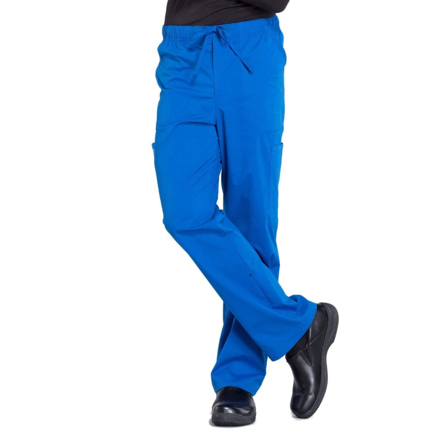 Cherokee Scrubs Pants 2XL / Regular Length Cherokee Workwear Professionals WW190 Scrubs Pants Mens Tapered Leg Drawstring Cargo Royal