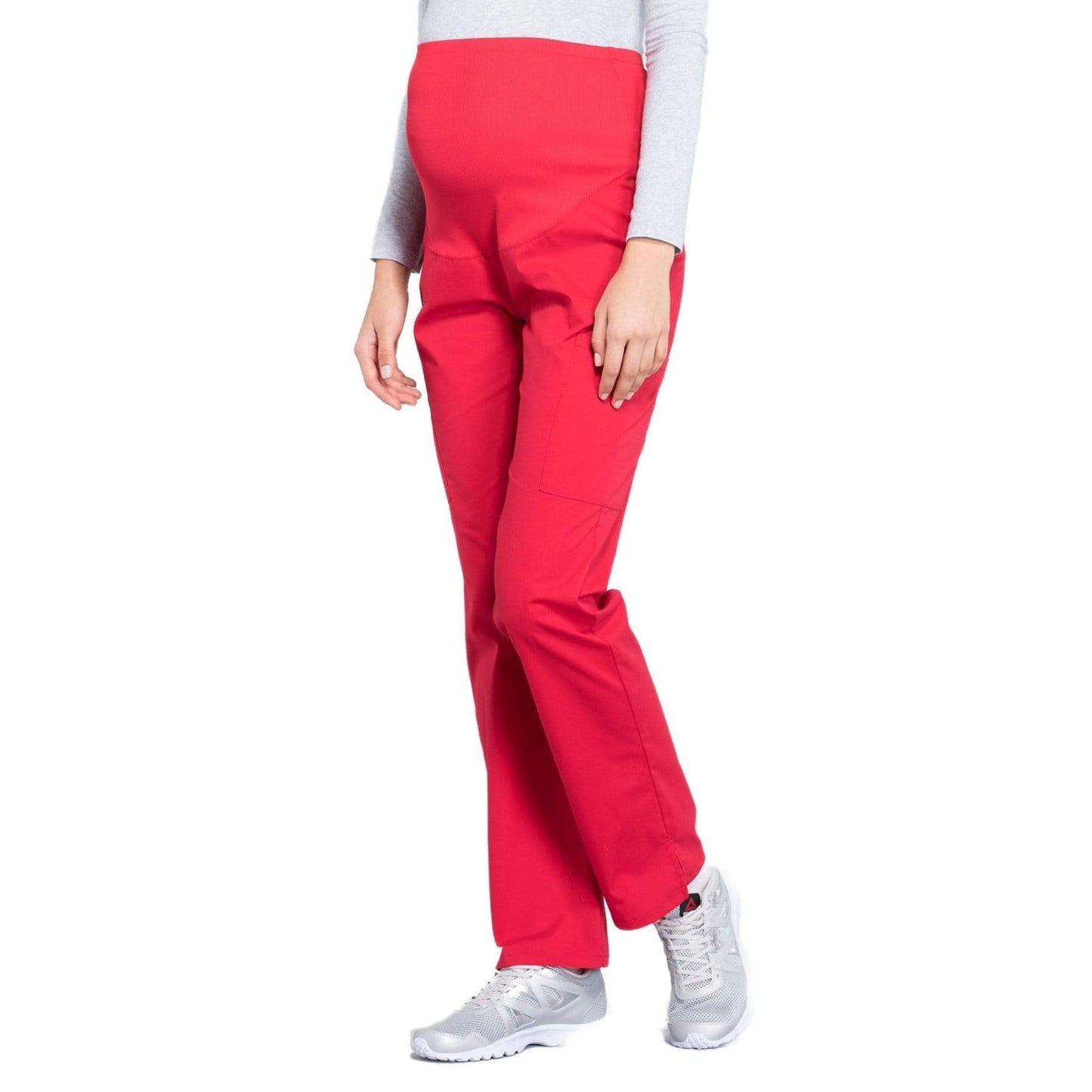 Cherokee Workwear Professionals WW220 Scrubs Pants Maternity Straight Leg Red