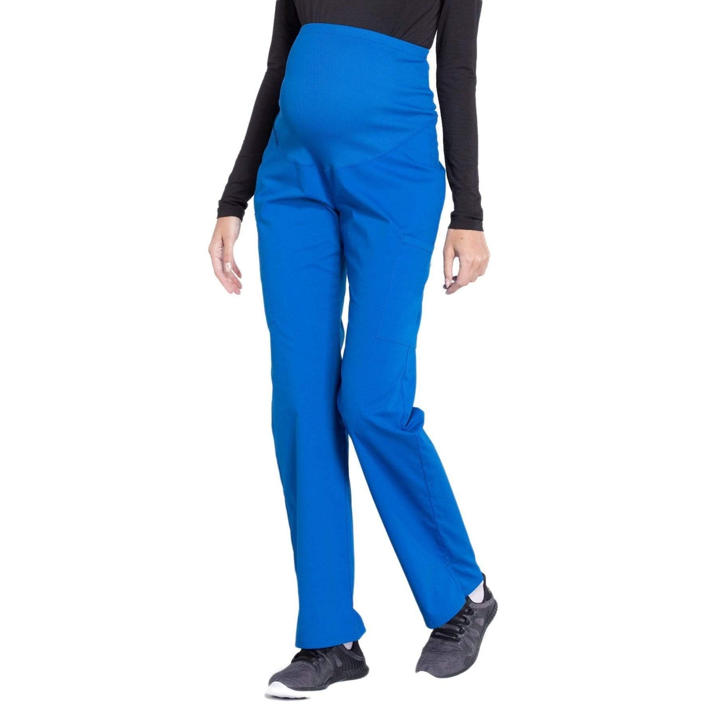 Cherokee Workwear Professionals WW220 Scrubs Pants Maternity Straight Leg Royal