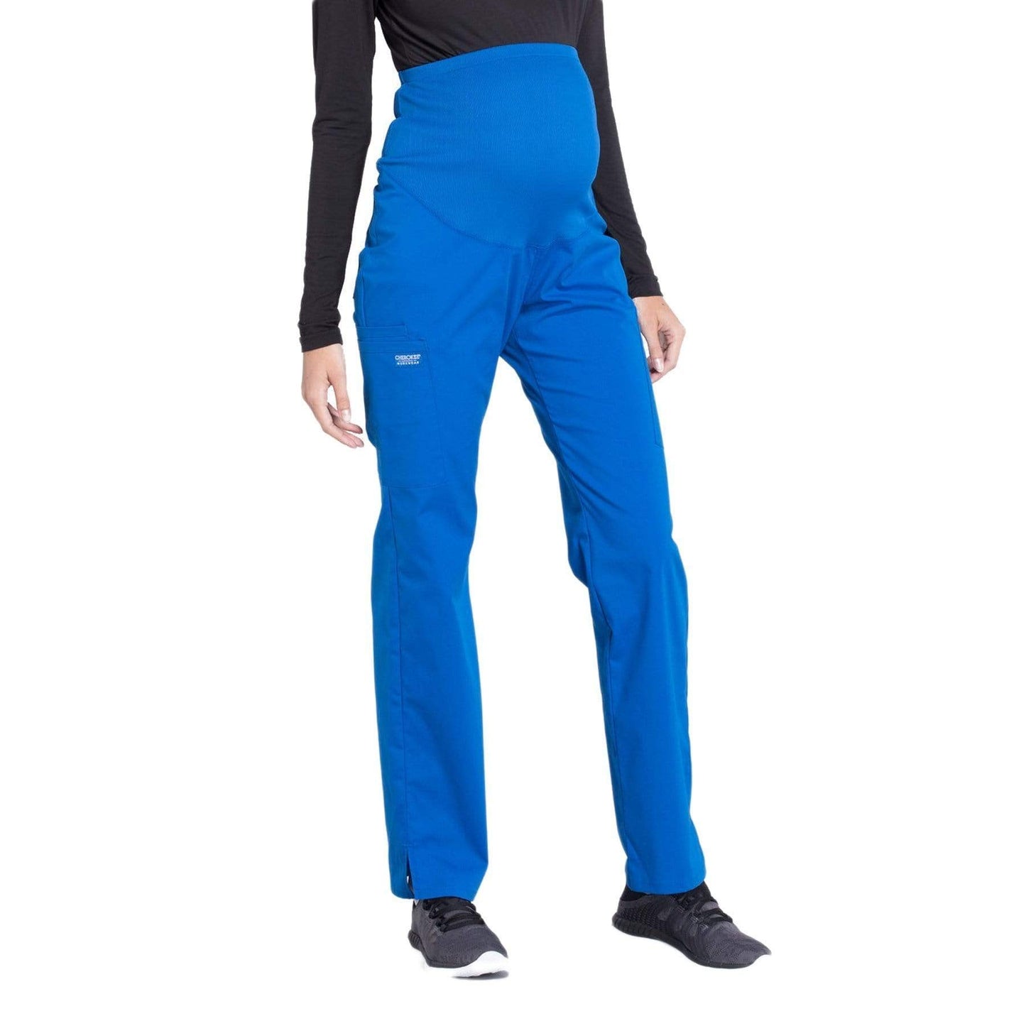 Cherokee Workwear Professionals WW220 Scrubs Pants Maternity Straight Leg Royal
