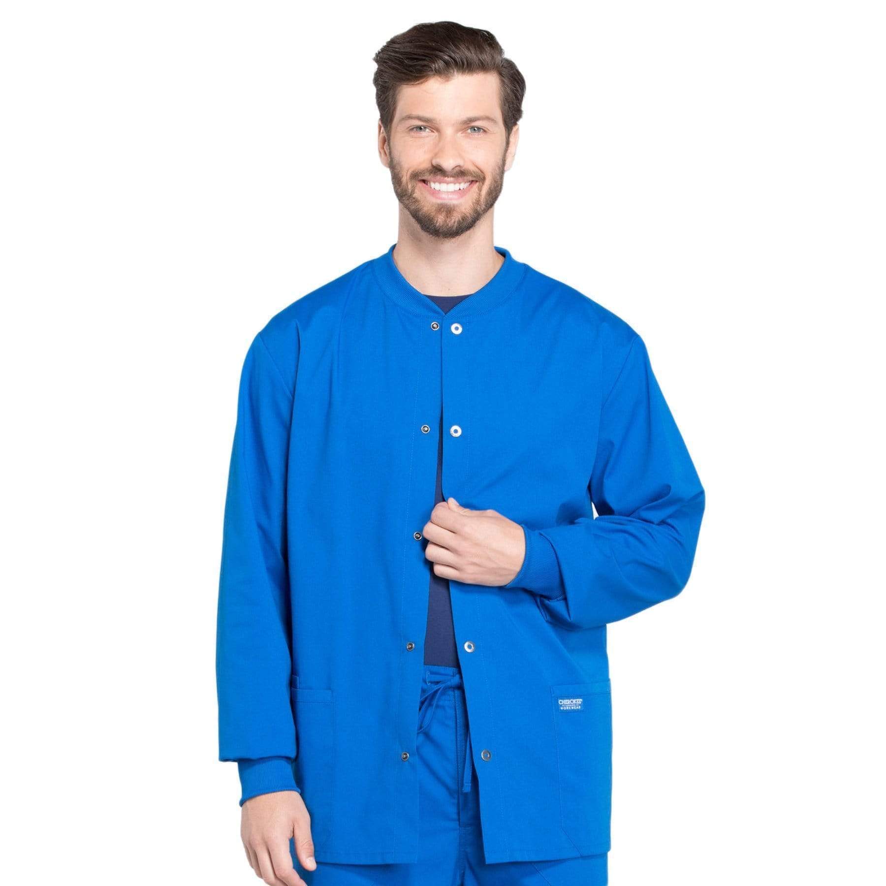 Cherokee Scrubs Jacket 2XL Cherokee Workwear Professionals WW360 Scrubs Jacket Mens Warm-up Royal