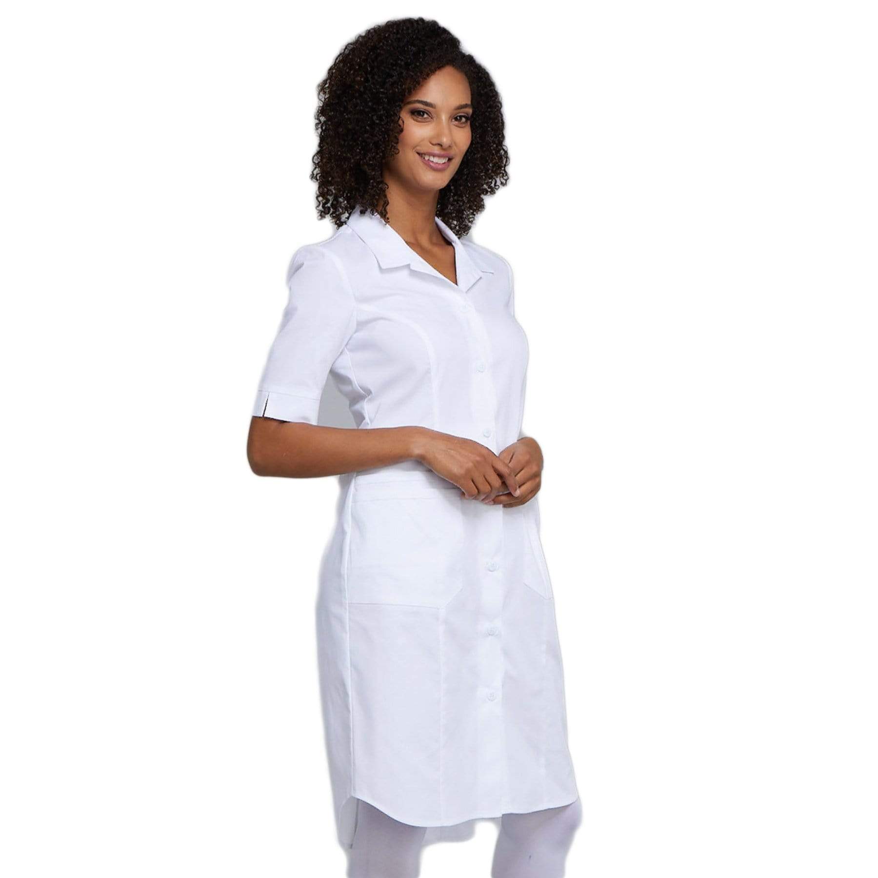 Cherokee Dress Cherokee Workwear Professionals WW500 Dress Womens Button Front White