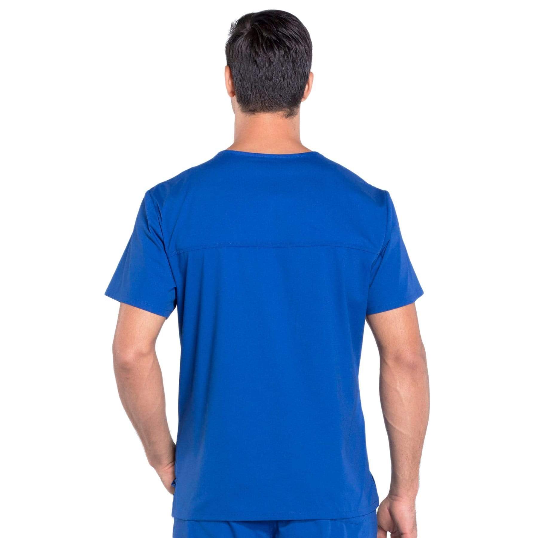 Cherokee Scrubs Top Cherokee Workwear Professionals WW675 Scrubs Top Mens V-Neck Galaxy Blue