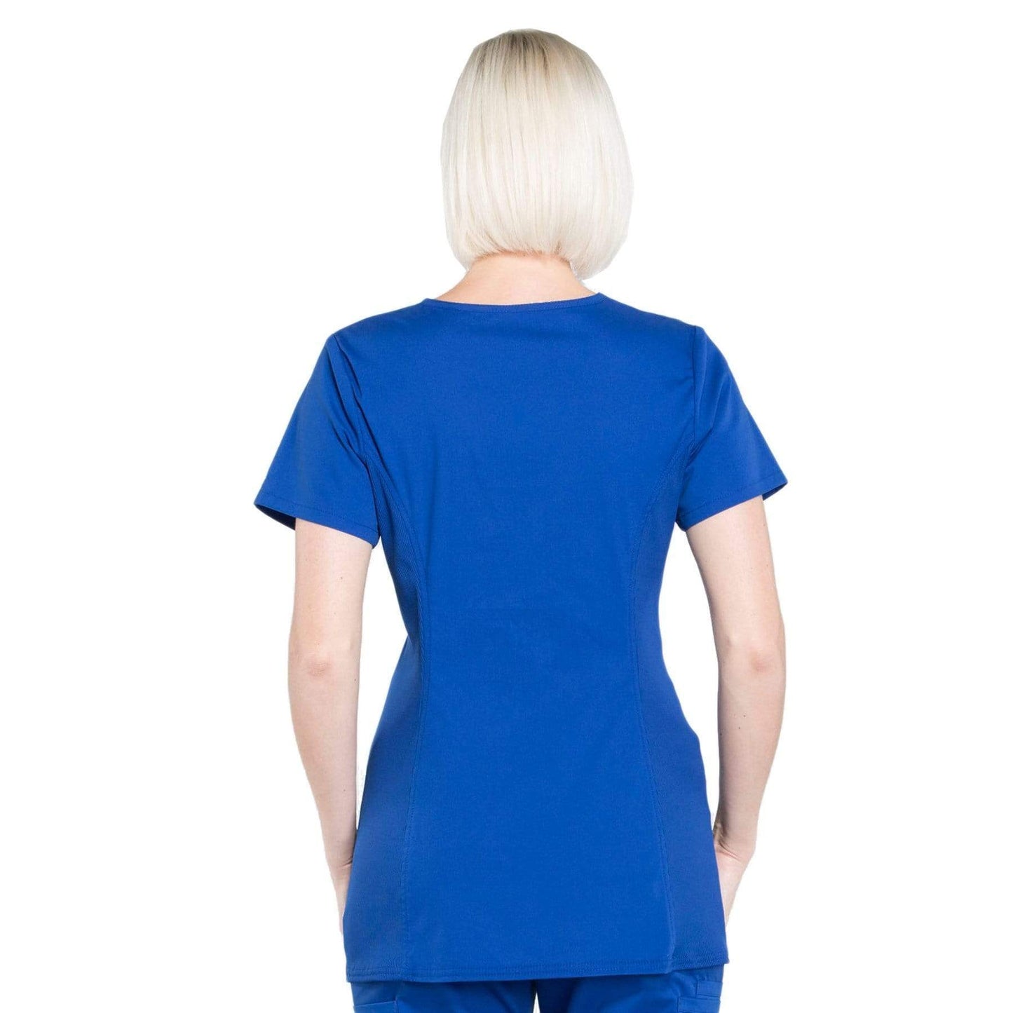 Cherokee Workwear Professionals WW685 Scrubs Top Maternity Mock Wrap Galaxy Blue