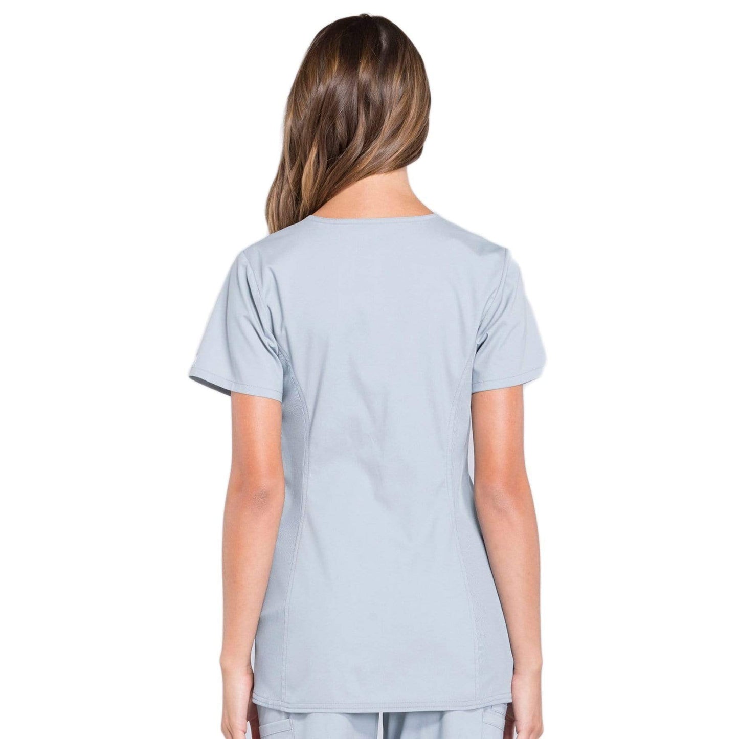 Cherokee Workwear Professionals WW685 Scrubs Top Maternity Mock Wrap Grey